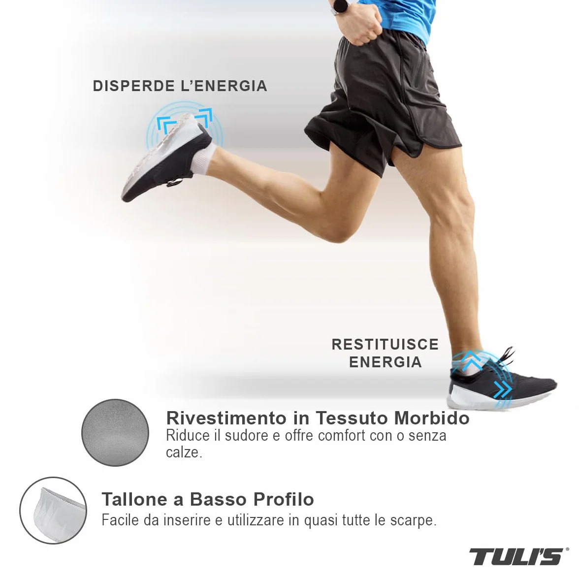 Tuli's So Soft Heel Cups – Talloniere in Gel per Dolore ai Piedi, Fascite Plantare, Sperone Calcaneare, 1 Paio, Medio
