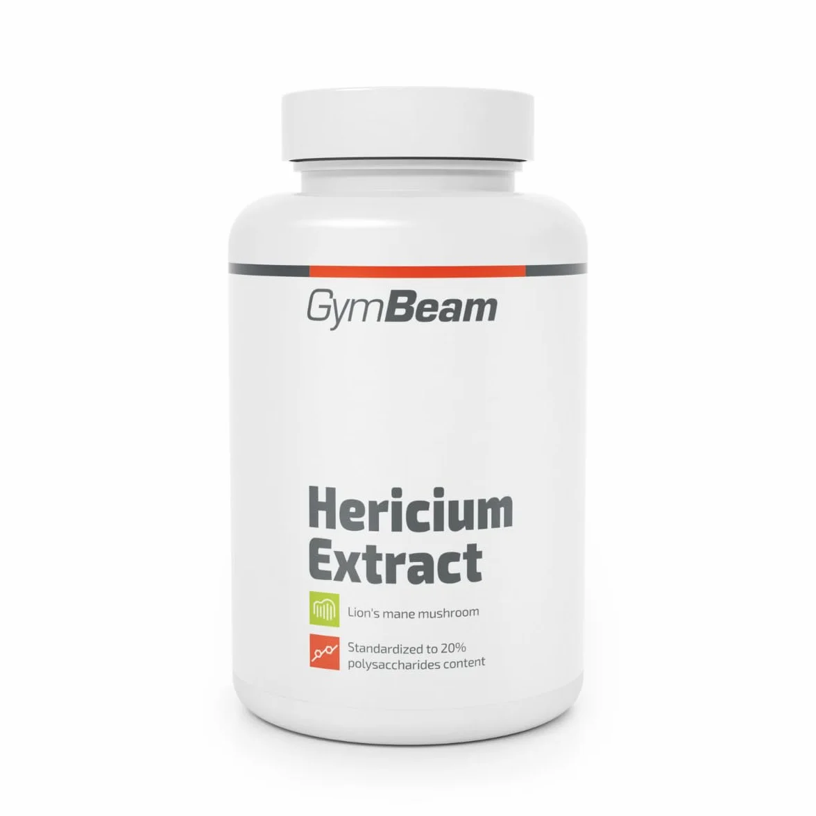 GymBeam Estratto di Hericium (Criniera di Leone), Fungo di Criniera, Hericium Erinaceus, Lions Mane, Nootropico per Memoria e Concentrazione, 20% Polisaccaridi, Capsule Vegane