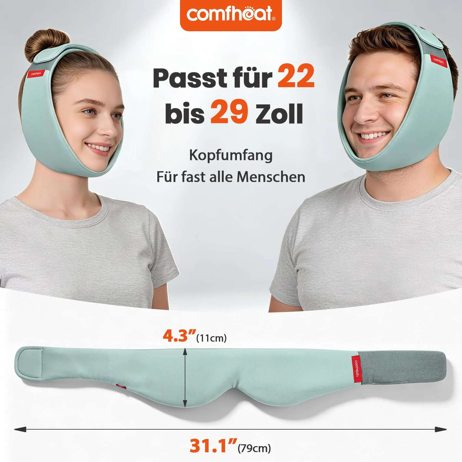 Cuscinetto riscaldante per il viso per alleviare il dolore TMJ, fascia riscaldata USB per mascelle, recupero dei denti del giudizio, 3 impostazioni di calore regolabili, riduce i sintomi