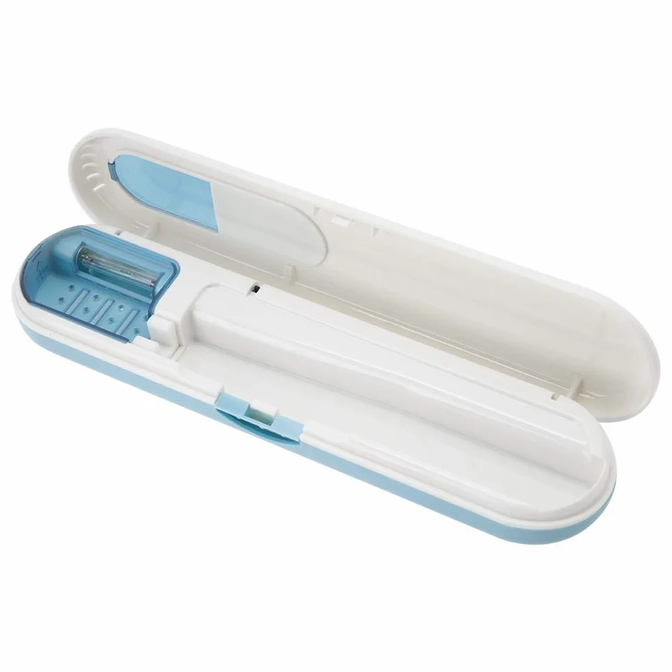 Detergente per spazzolini Porta spazzolini con Protezione dai Raggi UV, Sterilizzatore per Spazzolino da Denti, Porta Spazzolino Antibatterico UV, per sterilizzare Lo spazzolino da Denti(Blu)