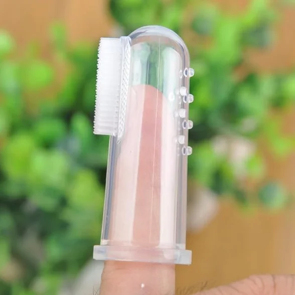 Bambino Kids Spazzolino da Denti a Forma di Dito in Silicone per Bambini Sicuro per Gengive e Denti