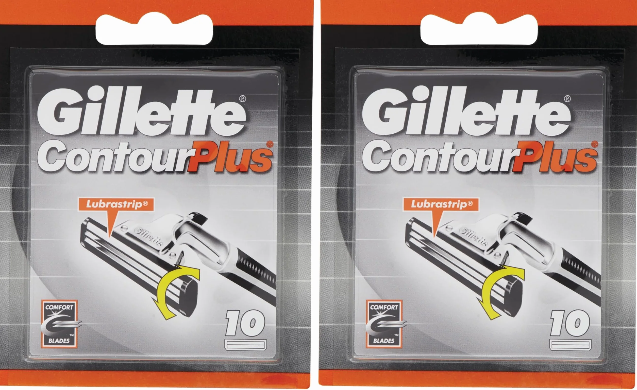GILLETTE CONTOUR PLUS Lame Comfort con Striscia Lubrificante (Confezione da 2)