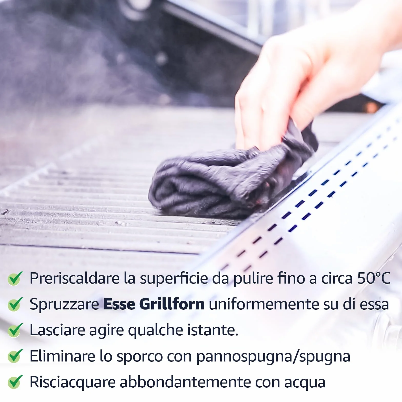 SECOSTORE Sgrassante Grill, Piastre e Forni ESSE GRILLFORN, Sgrassatore Atossico Professionale | Set 6 Flaconi da 750 ml