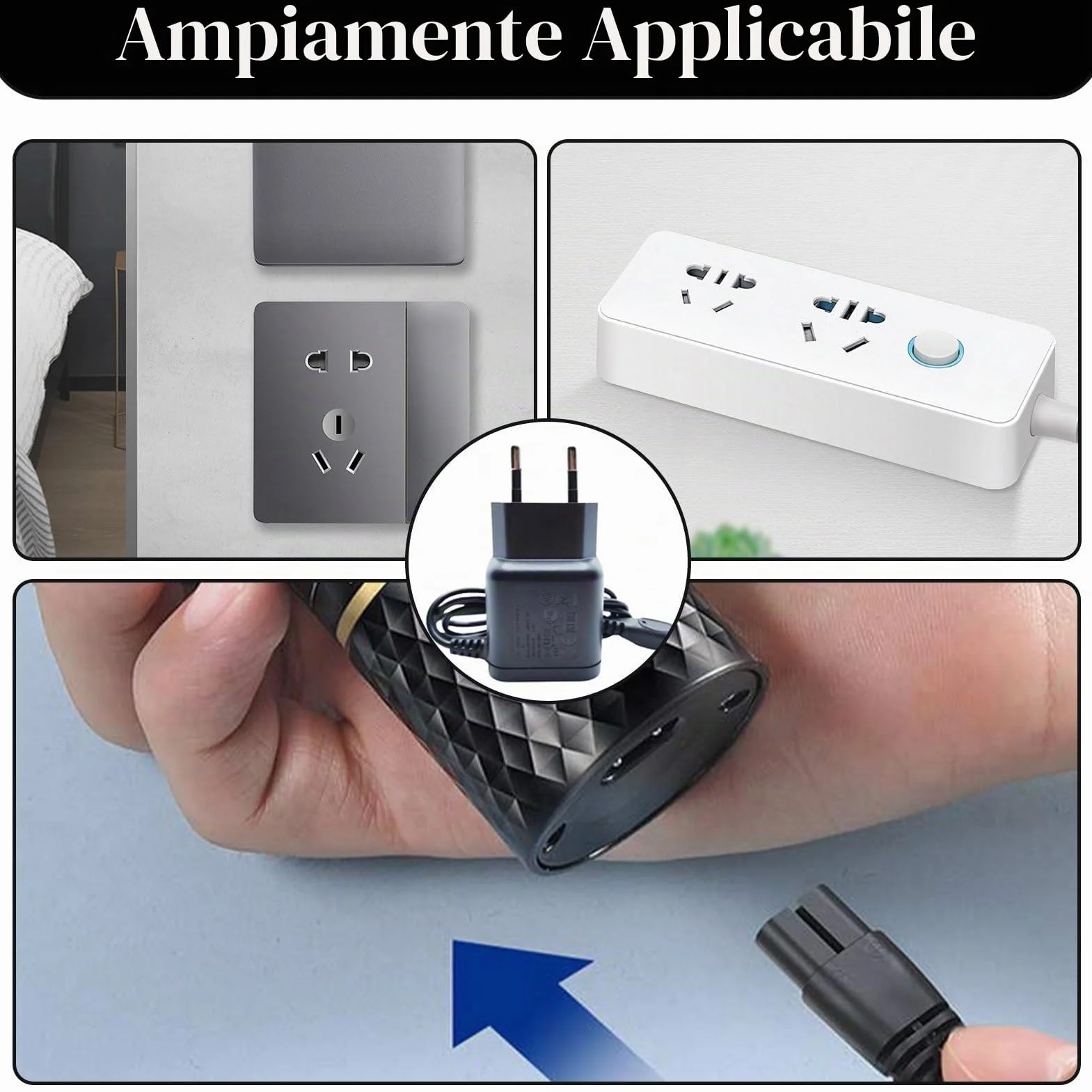 Caricabatteria compatibile Philips OneBlade 15V UE HQ8505 S5000 HQ6070 S9000