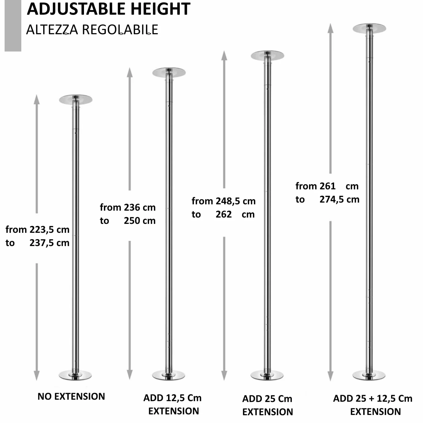 Palo Pole Dance in Acciaio con Rivestimento in Silicone Rosa 2 modalità Static e Spinning Regolabile