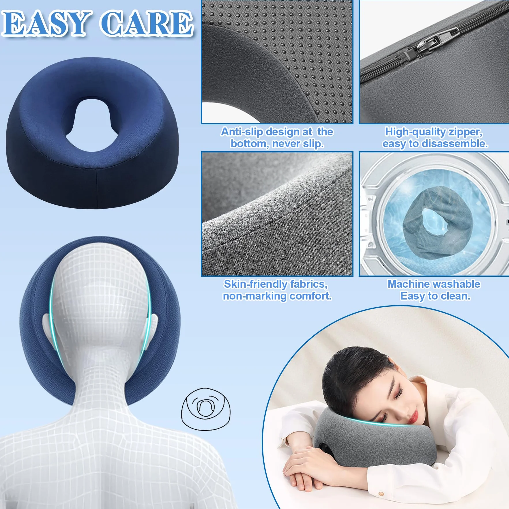 Cuscino Per Massaggio Viso a Forma Di U per Lettino da Massaggio, per Spa