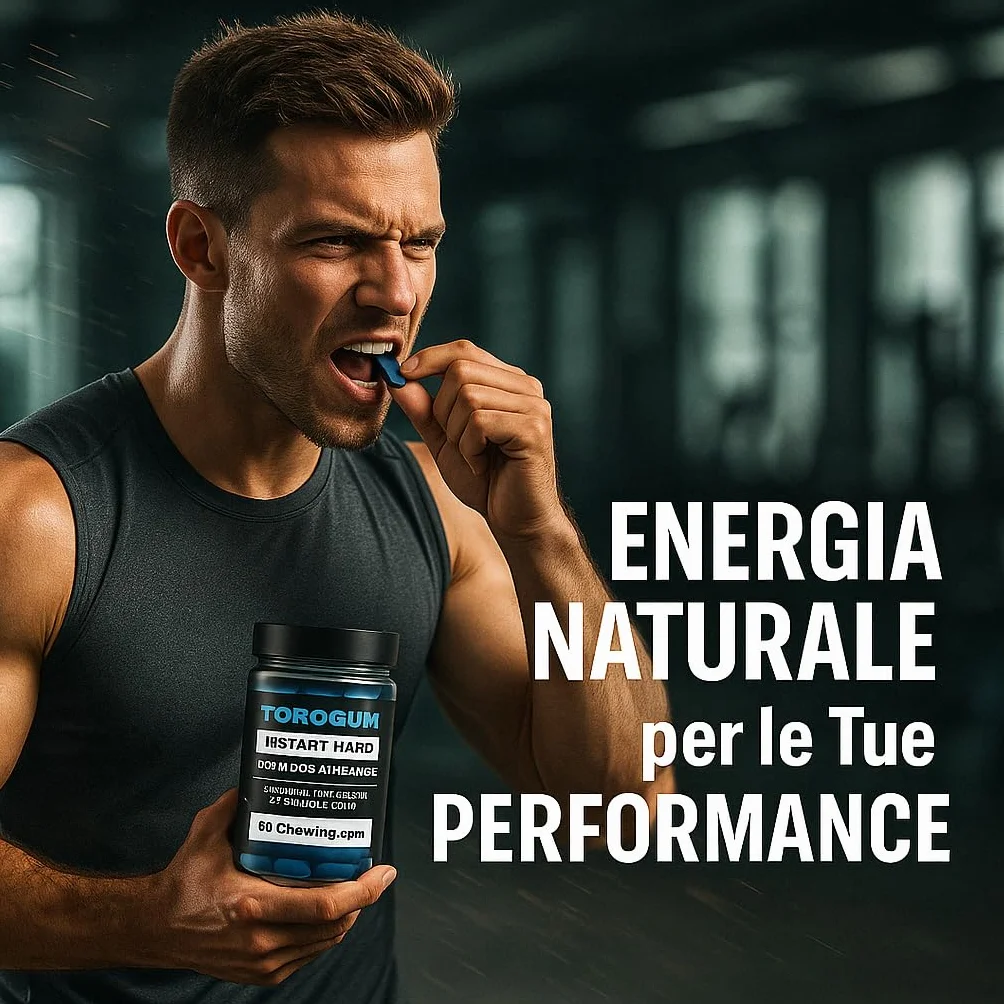 AlohaLabs ToroGum 60 PILLOLE BLU Integratore Uomo Forza Energia Resistenza Performance Massime Gomme Masticare Azione Rapida Potente Maca Taurina Tribulus Terrestris