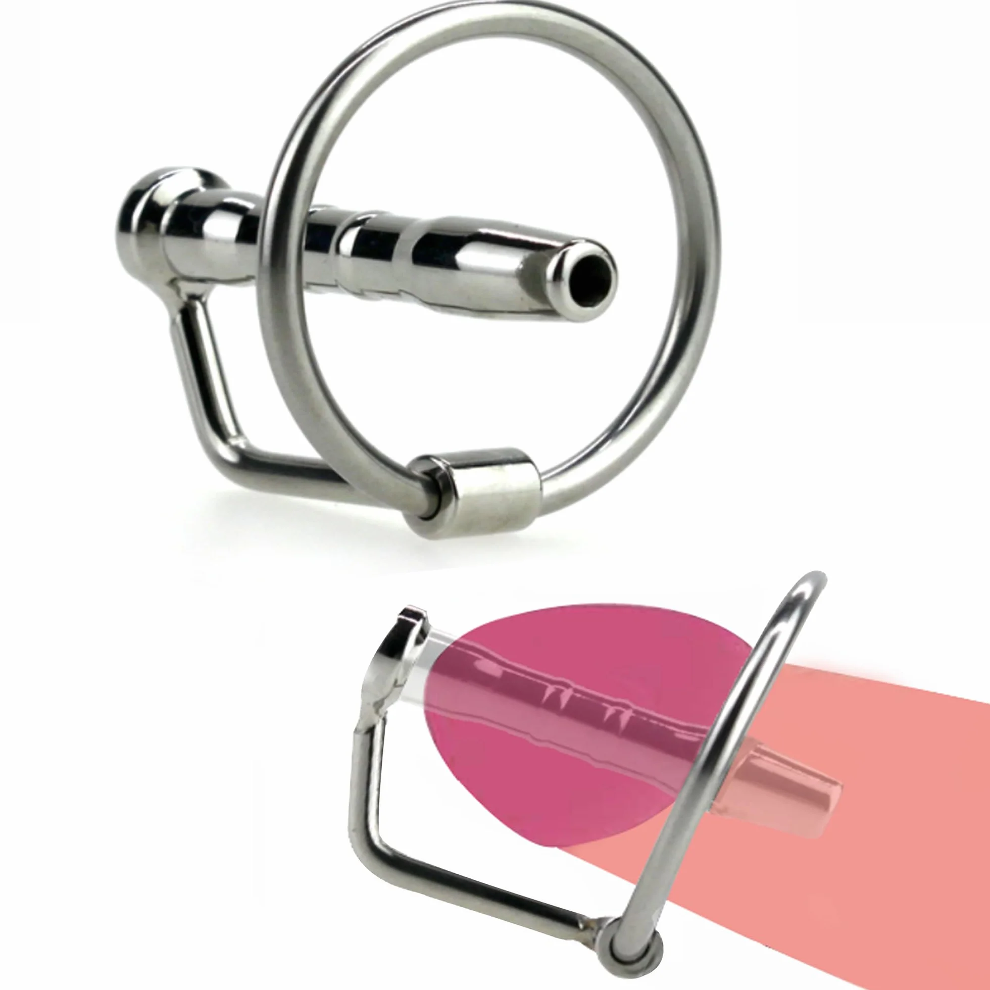 FOPS Sonda Uretrale per Uomo in Acciaio Inox Hohl Dilatatore Uretra 3,8cm ⌀7mm Sounding Maschile Sex Toy BDSM per Piacere Estremo N16-31