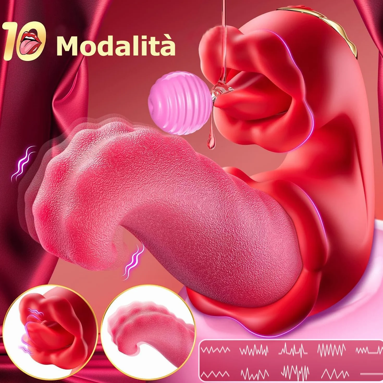 Vibratoreper Donna Professionale Wireless Sexytoysys Coppia Dildo Realistico Succhia Clitoride Vibratore per Uomo Ovetto Vibrante Donna Telecomando Sex Toys Vibratori Sexytoys Uomo 10 Modalità, W134