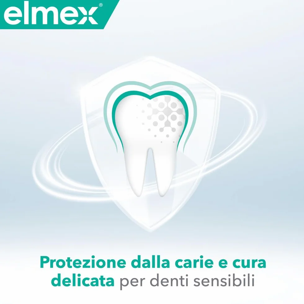 elmex Collutorio Sensitive 400ml Protezione Extra Denti Sensibili Carie Radicolare Con Fluoruro Amminico Tripla Azione 0% Alcohol
