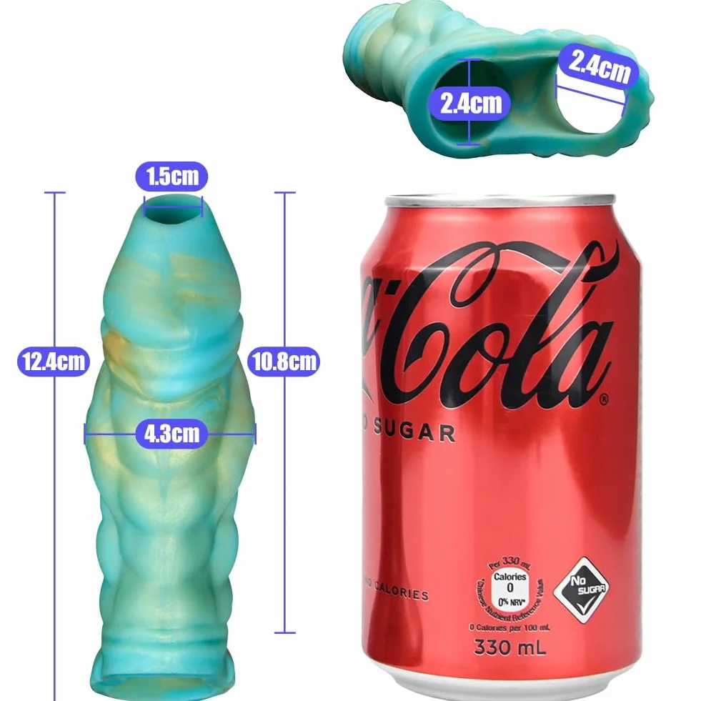 SXOVO Guaina Fallica Muscoloso, Guaina Pene Aperta con Anello Testicolare, Prolunga Pene Indossabile e Riutilizzabile, Ritardante Eiaculazione Precoce, Toys Sessuali per Uomini per Piacere Coppia (A)