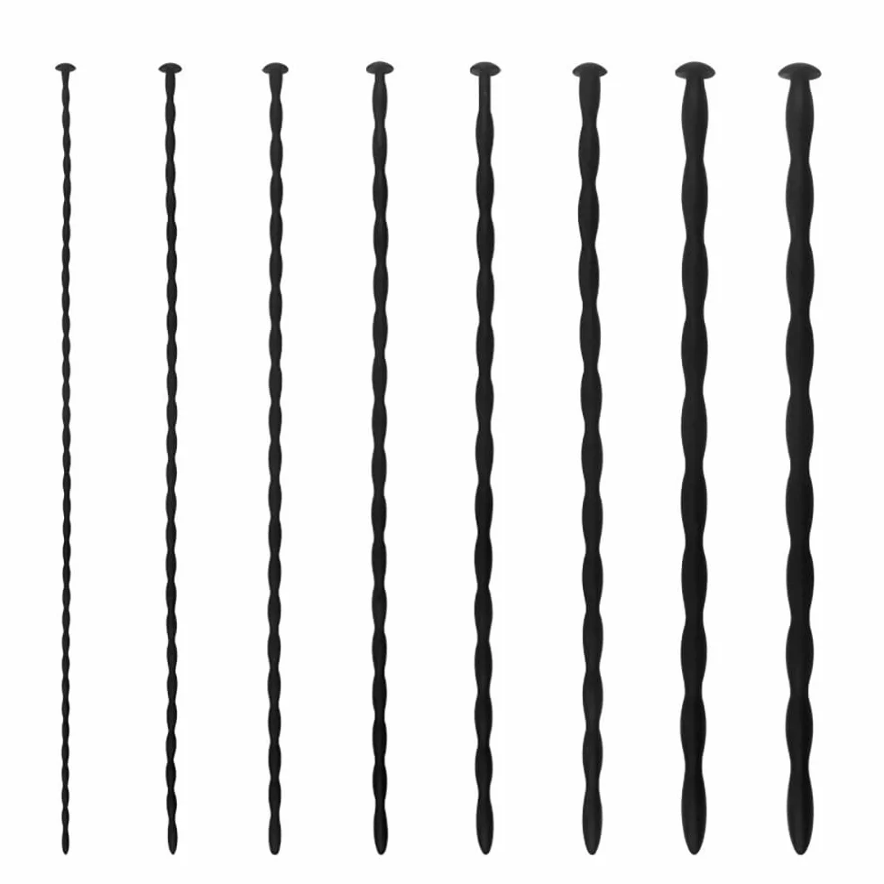 Set dilatatori penieni in silicone 8 pezzi – penis plug e sonde uretrali per uomini, stimolazione prostatica, giochi erotici maschili intensi e sounding uretrale (B)
