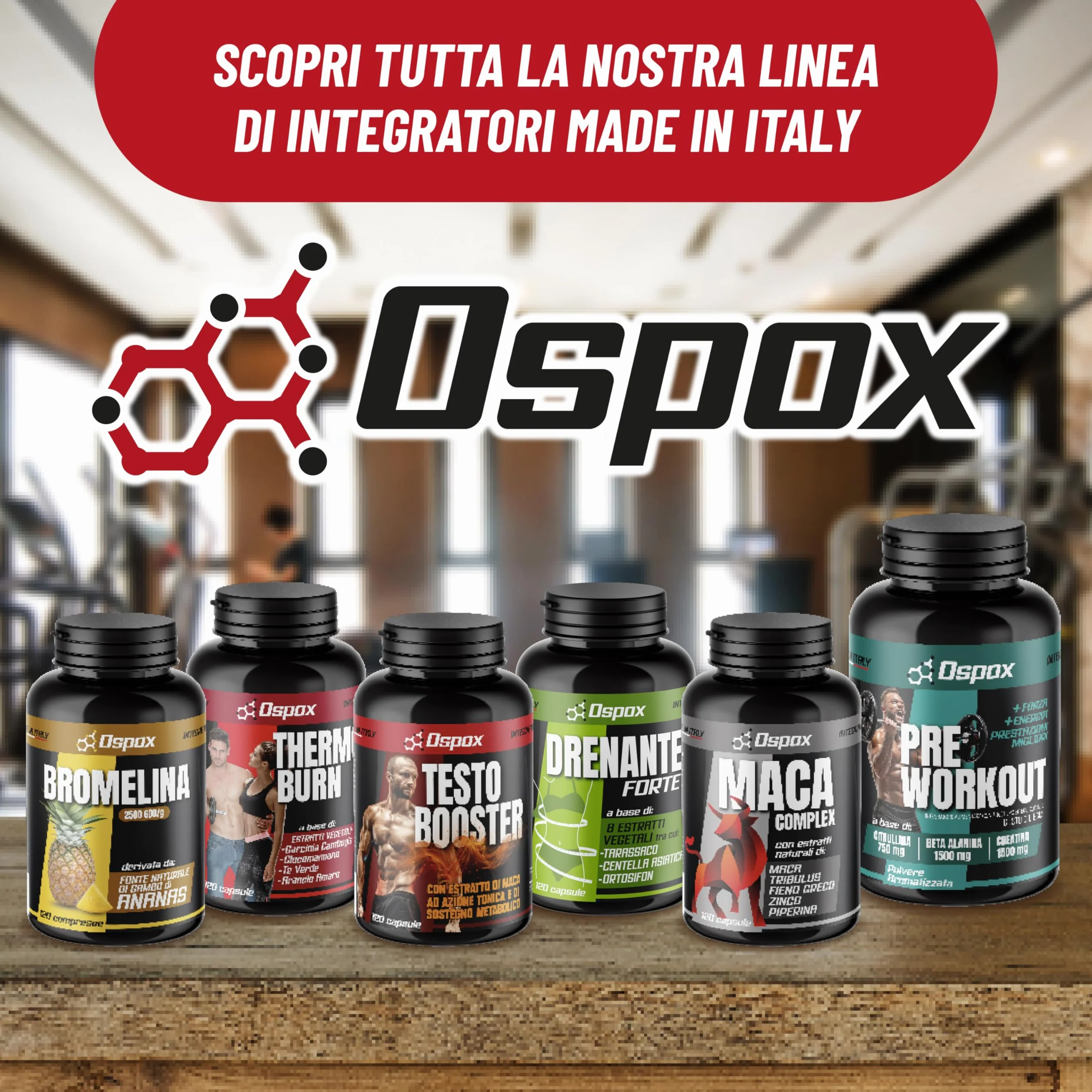 OSPOX Drenante Forte Diuretico 120 Capsule - Detox Ritenzione Idrica Cellulite Gambe Pancia Made in Italy