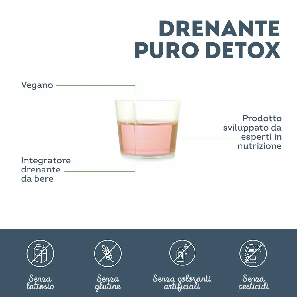 Vitavea Drenante Detox Forte Diuretico 500 ml con Tarassaco e Bardana - Controllo Peso 8 Piante Naturali