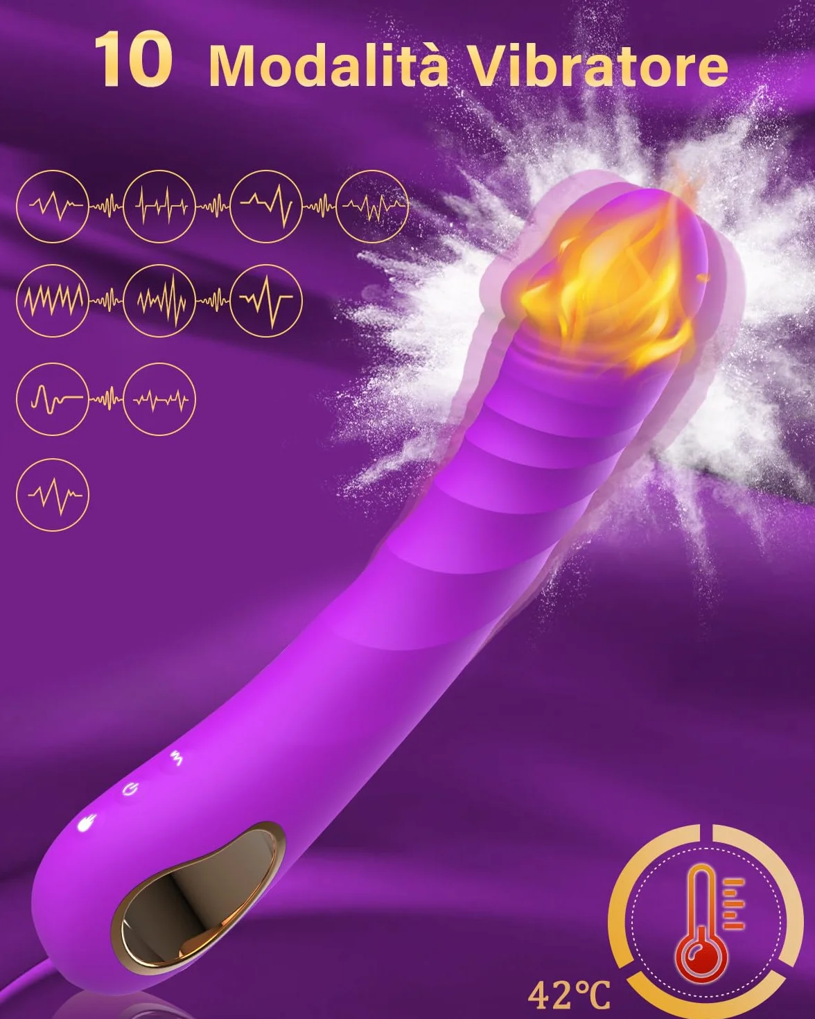 Vibratoreper Donna Professionale Vibratore con 10 Modalità Dildo Realistico Sexytoysys Coppia Vibratoriper Donna Sex Toys Sessuali per Donna Stimolatore Succhia Clitoride Femminile