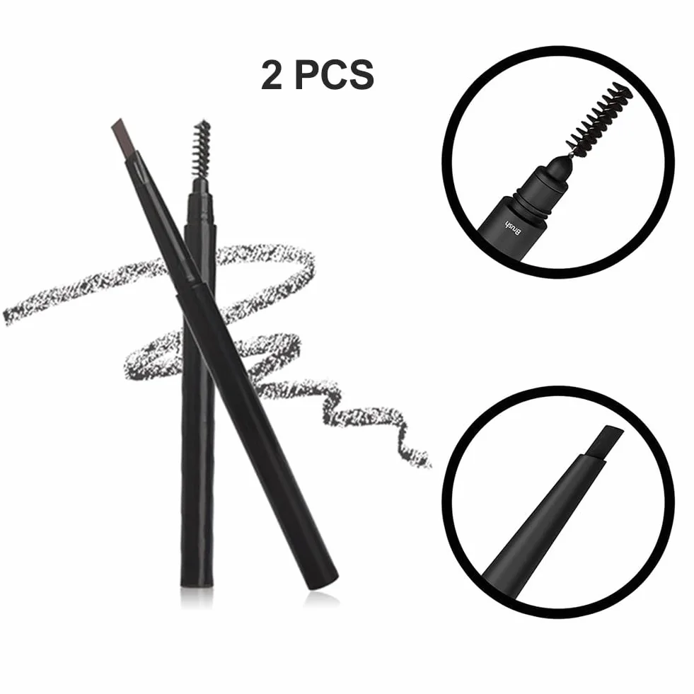 Penna Riempimento Barba Uomo Strumento Styling Set con Forbici Naso Nero 2 PCS