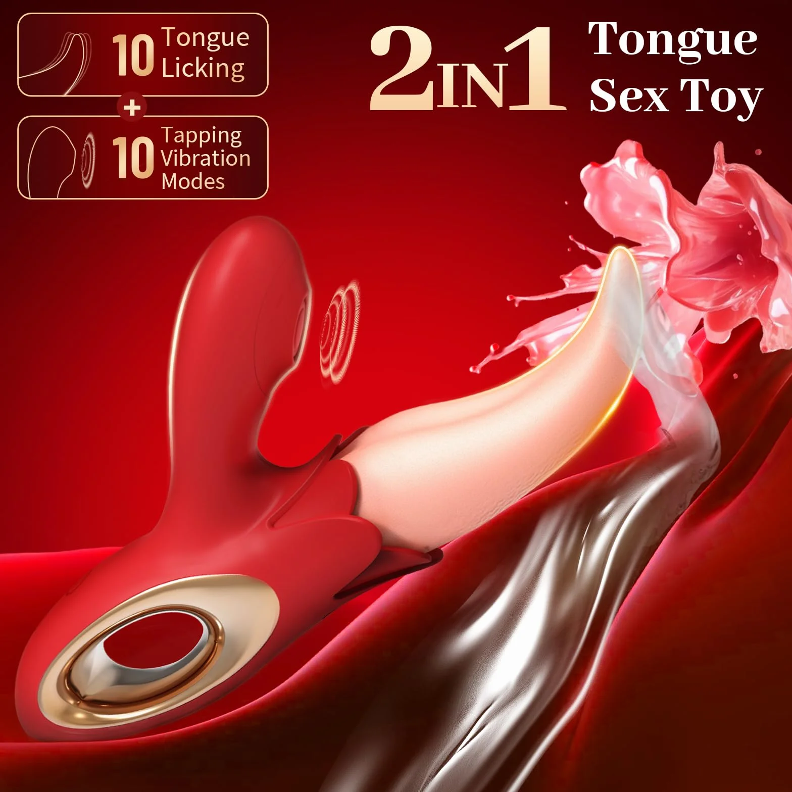 Leccatura Vibratoreper Donna Sex Toys, wuludina Vibratori Rabbit Stimolatore clitorideo e Punto G con 10Modalità di Leccata e Vibratore a 10 Modalità Giocattoli e per Adulti per il Piacere di Coppia