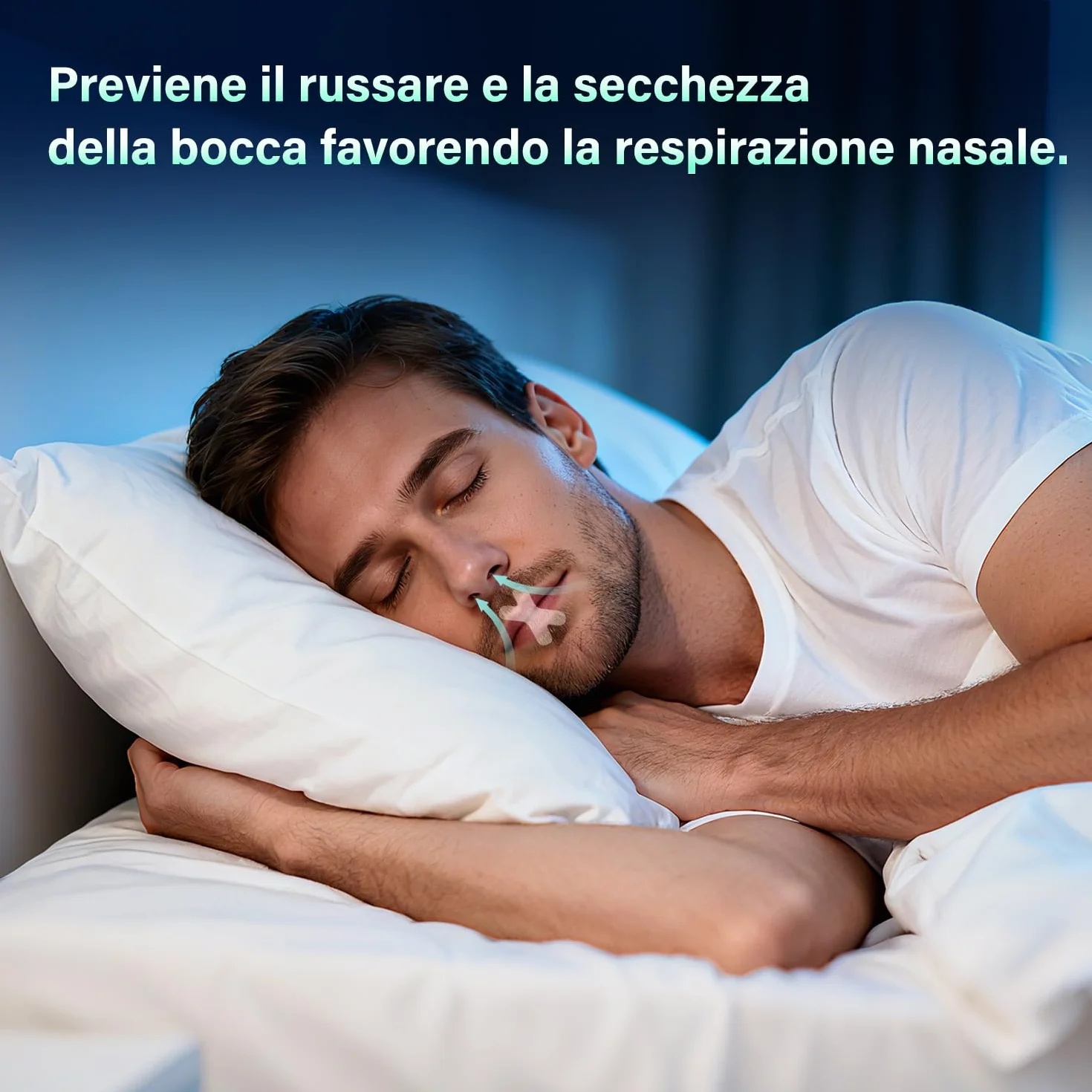 Mouth Tape for Sleeping, 120 Pezzi, Antirussamento, Migliora la Respirazione Nasale