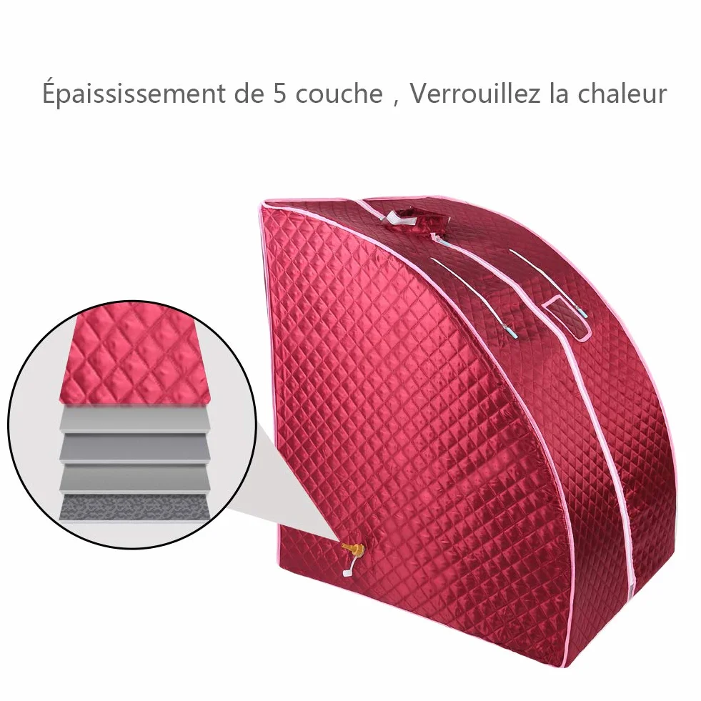 Sauna a vapore portatile Cabina Sauna domestica Mobile Sauna Spa Rosso