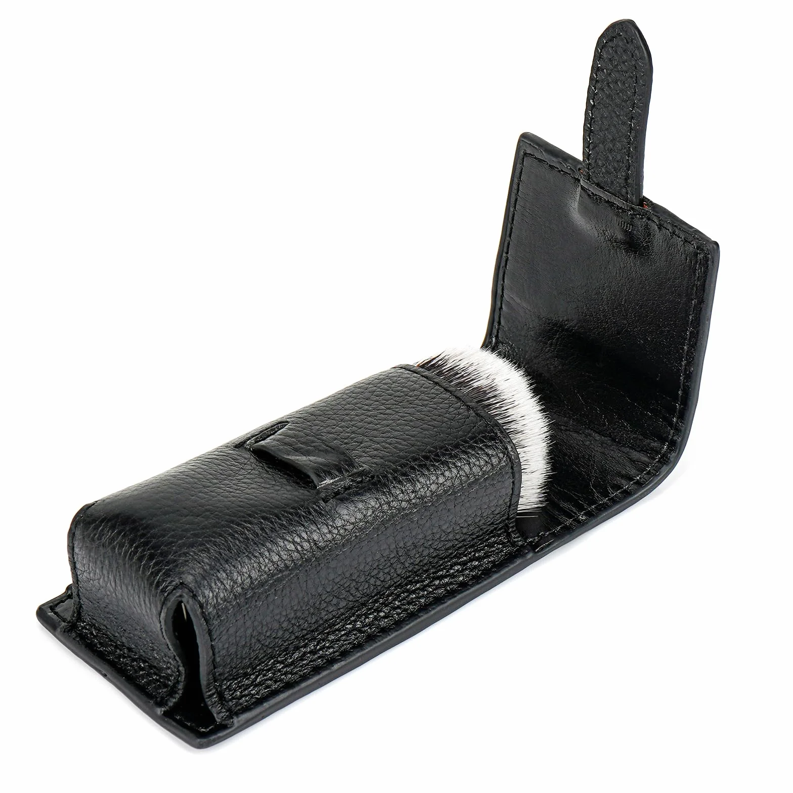 Linkidea Custodia da Viaggio per Pennelli da Barba, Borsa Organizer Portatile, Supporto Compatto Compatibile con Pennelli da Barba di Piccole Dimensioni (Nero)