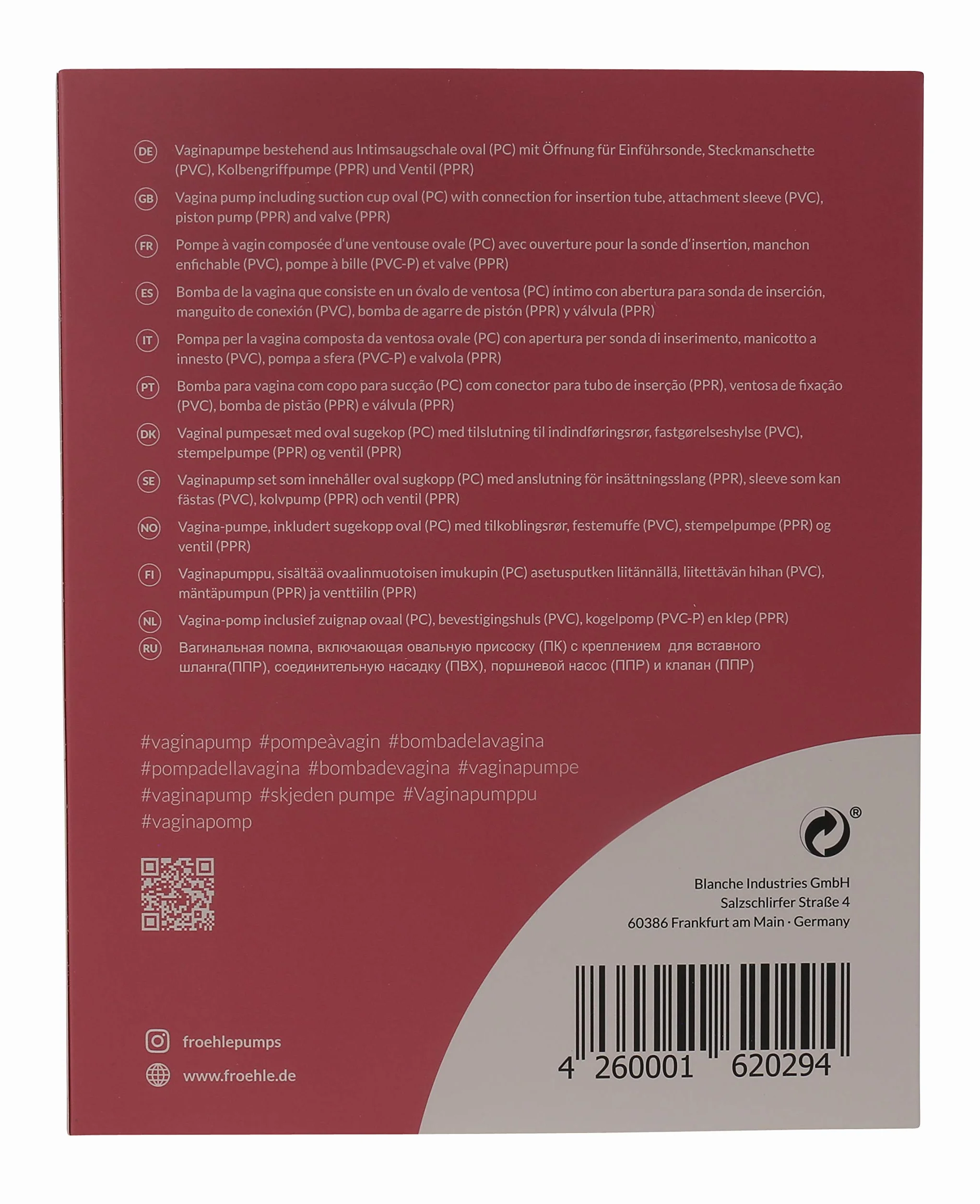 Fröhle Pompa-Vagina Solo Extreme Professionale - 290 g