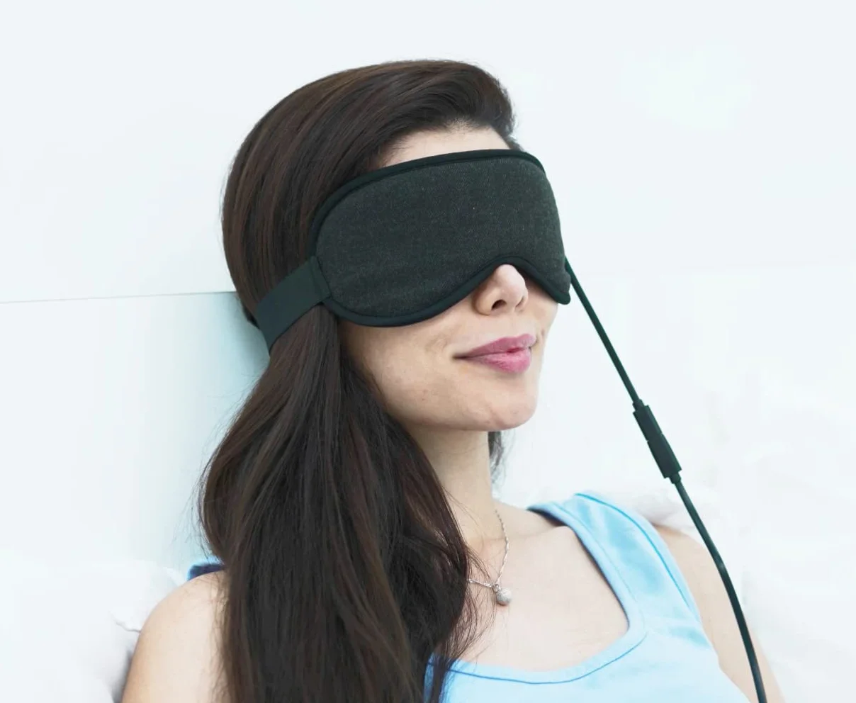 THERMRUP Maschera per occhi riscaldabile con regolazione precisa della temperatura da 40 a 50 °C, terapia rilassante a infrarossi lontani con calore umido