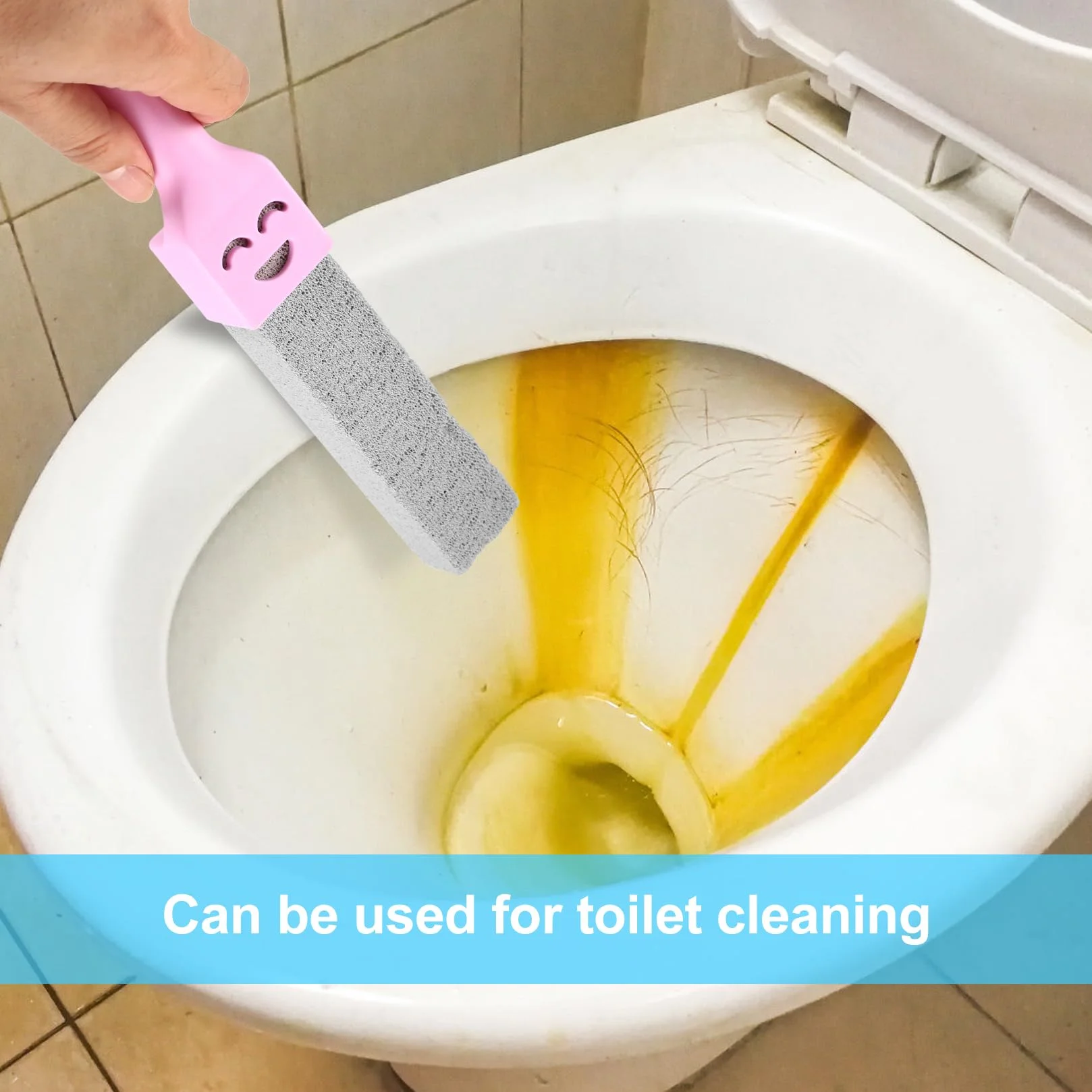 Pietra Pomice per Pulizia WC 6 Pezzi con Manico, Blocco Rimuove Macchie per WC, Cucine, Docce