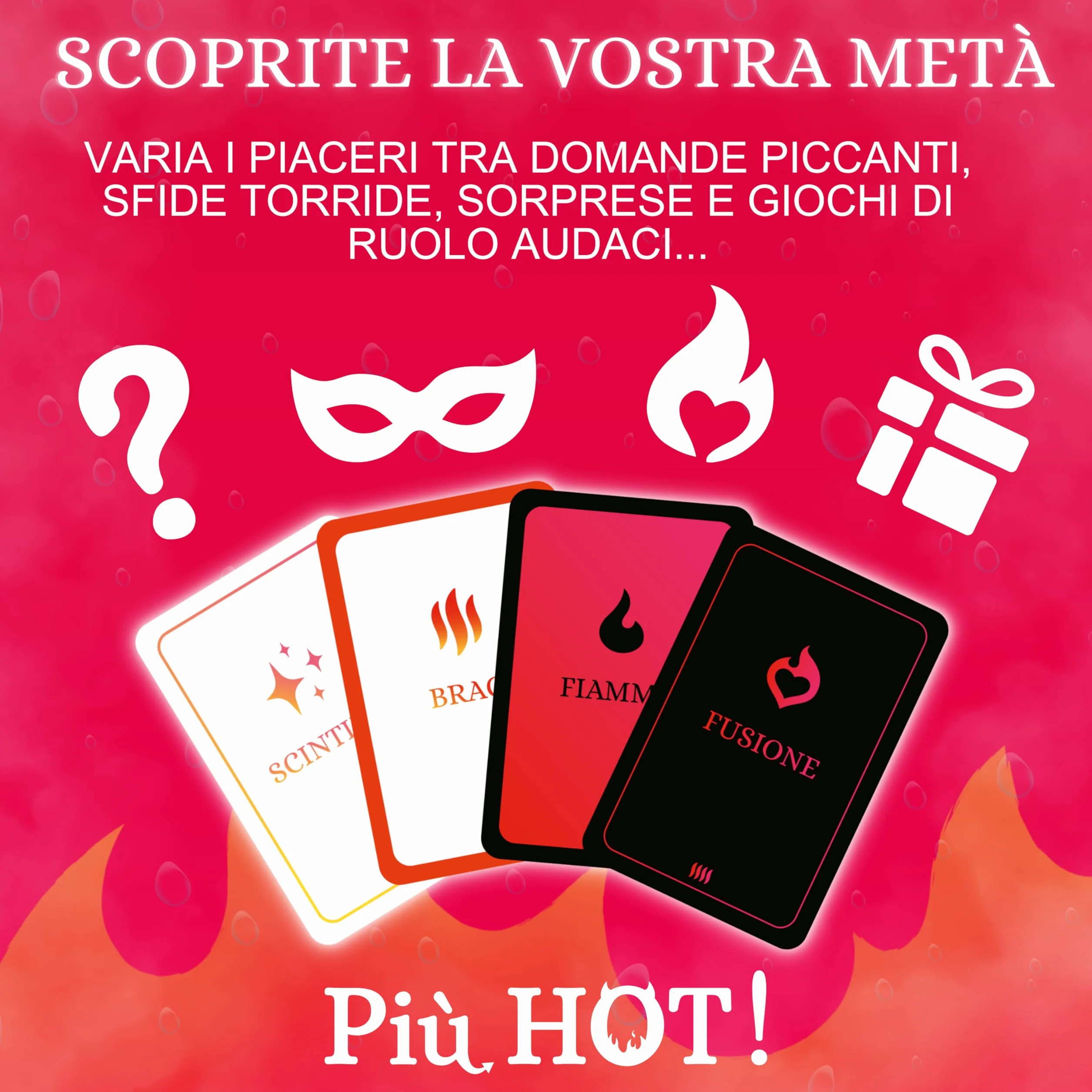Il Gioco Piccante per Ravvivare la tua Coppia - Giochi di coppia - Fate Salire la Temperatura Carta per Carta - Gioco da Tavolo per Adulti - Regalo per la Coppia