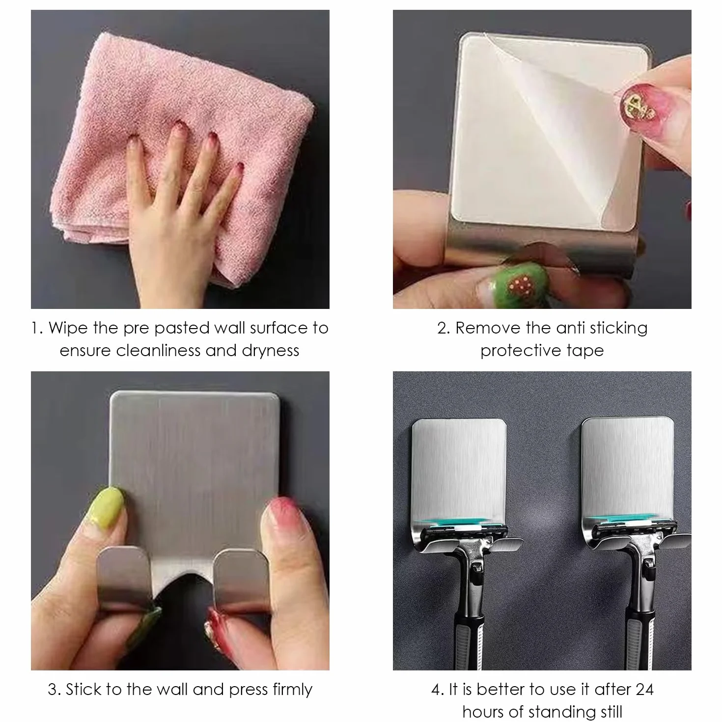 6 Rasoi, Ganci da Ricamo, Ganci per Bagno, Semplici Ganci in Metallo, Adatti per Camere da Letto, Soggiorno, Cucine.