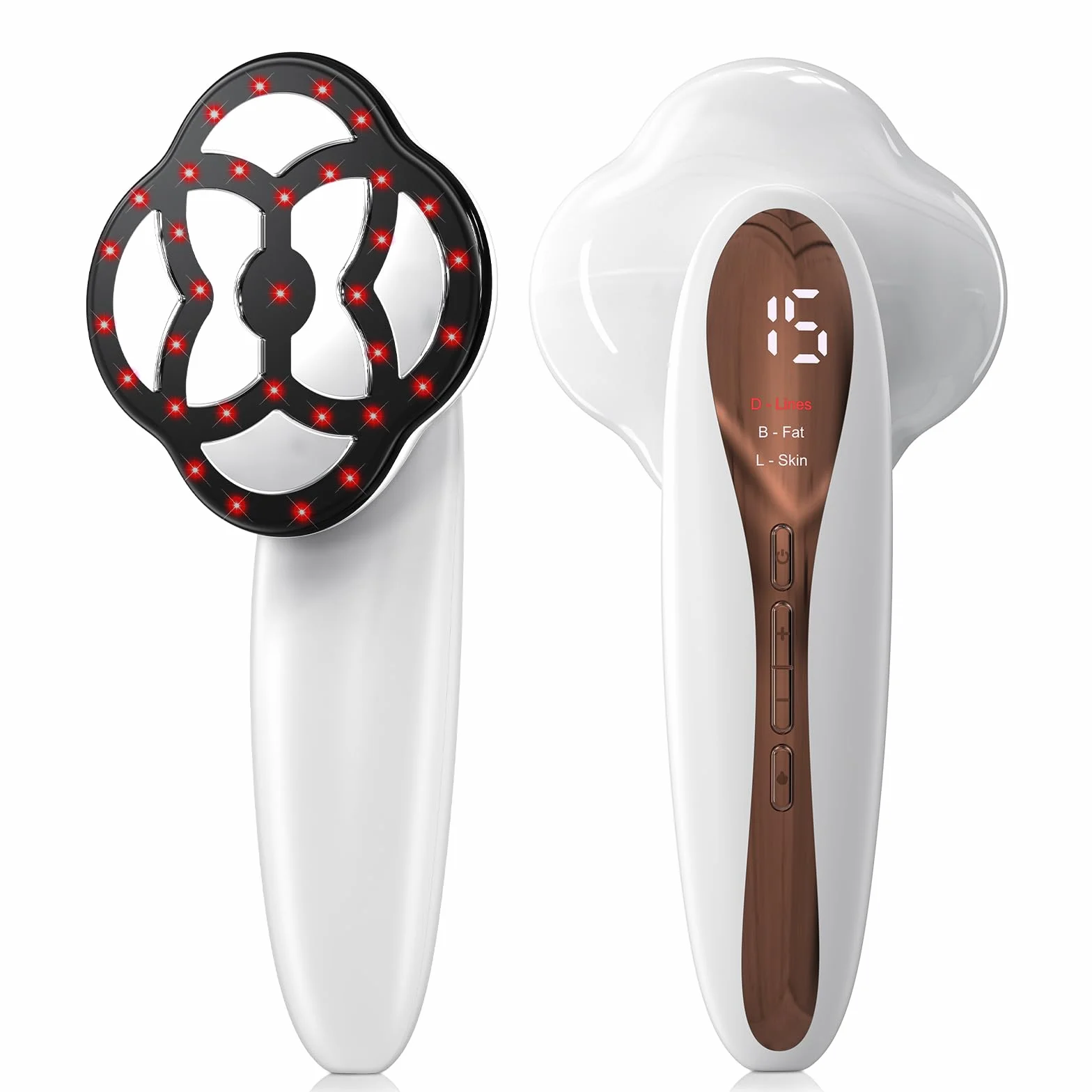 Robofun Massaggiatore Anticellulite Professionale, 3 in 1 Massaggiatore Anticellulite Elettrico con 15 Livelli & 3 Modalità e Riscaldamento di Lavoro Unisex per Vita, Braccia, Vita, Glutei