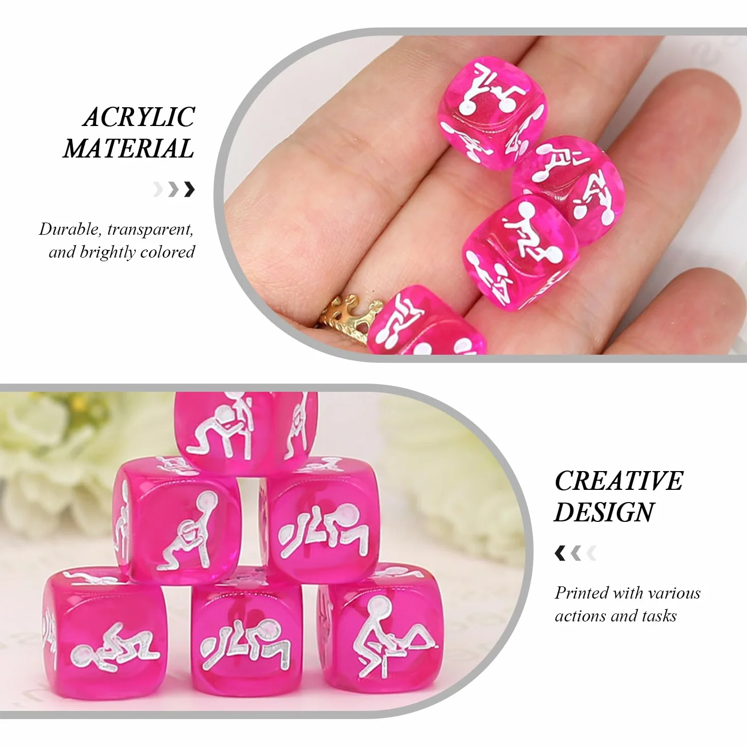 4 Dadi Divertenti, Accessori Per Coppie, Giocattoli Interattivi Per Coppie, Giochi Creativi Con Dadi, Giochi Di Lancio Per Adulti