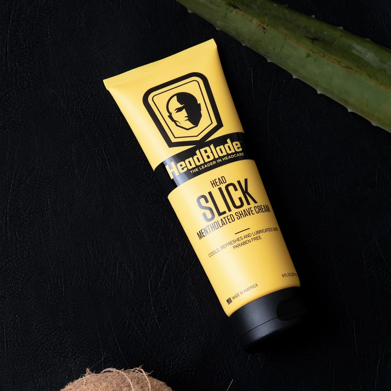HeadBlade - Crema da barba al mentolato HeadSlick, da usare ovunque tu sia la rasatura - 8 fl oz