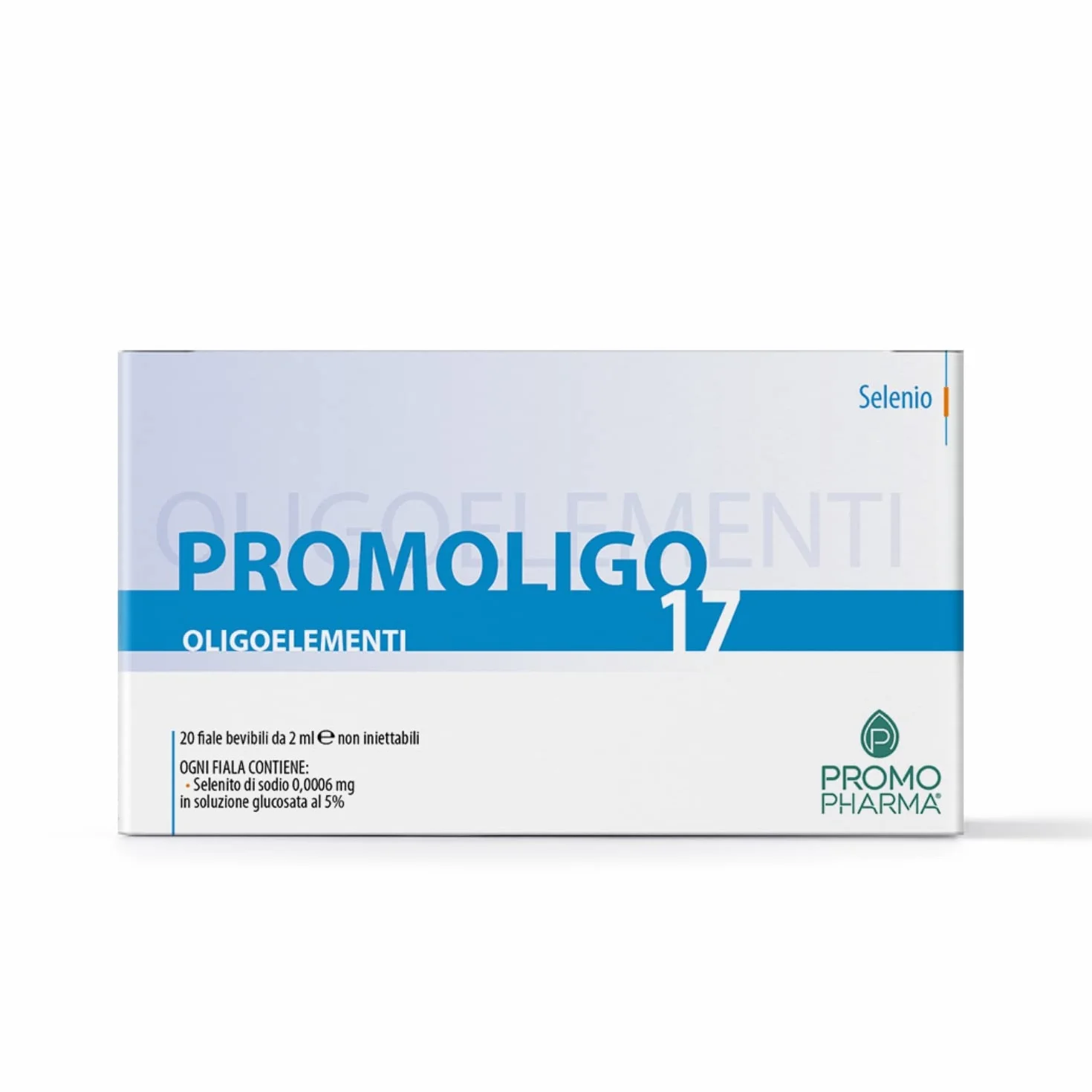 Promoligo 17 - Selenio - Oligoelementi Essenziali - Selenio, antiossidante per il sistema immunitario - senza glutine - 20 fiale da 2 ml