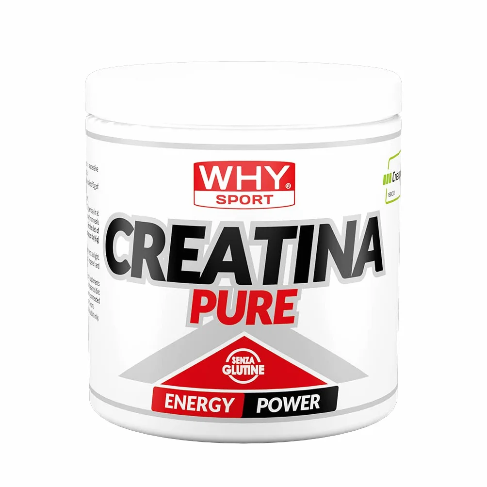WHY SPORT CREATINA PURE - Creatina Monoidrato - Pre Workout - Integratore Alimentare a Base di Creatina Monoidrato Creapure - 300 g