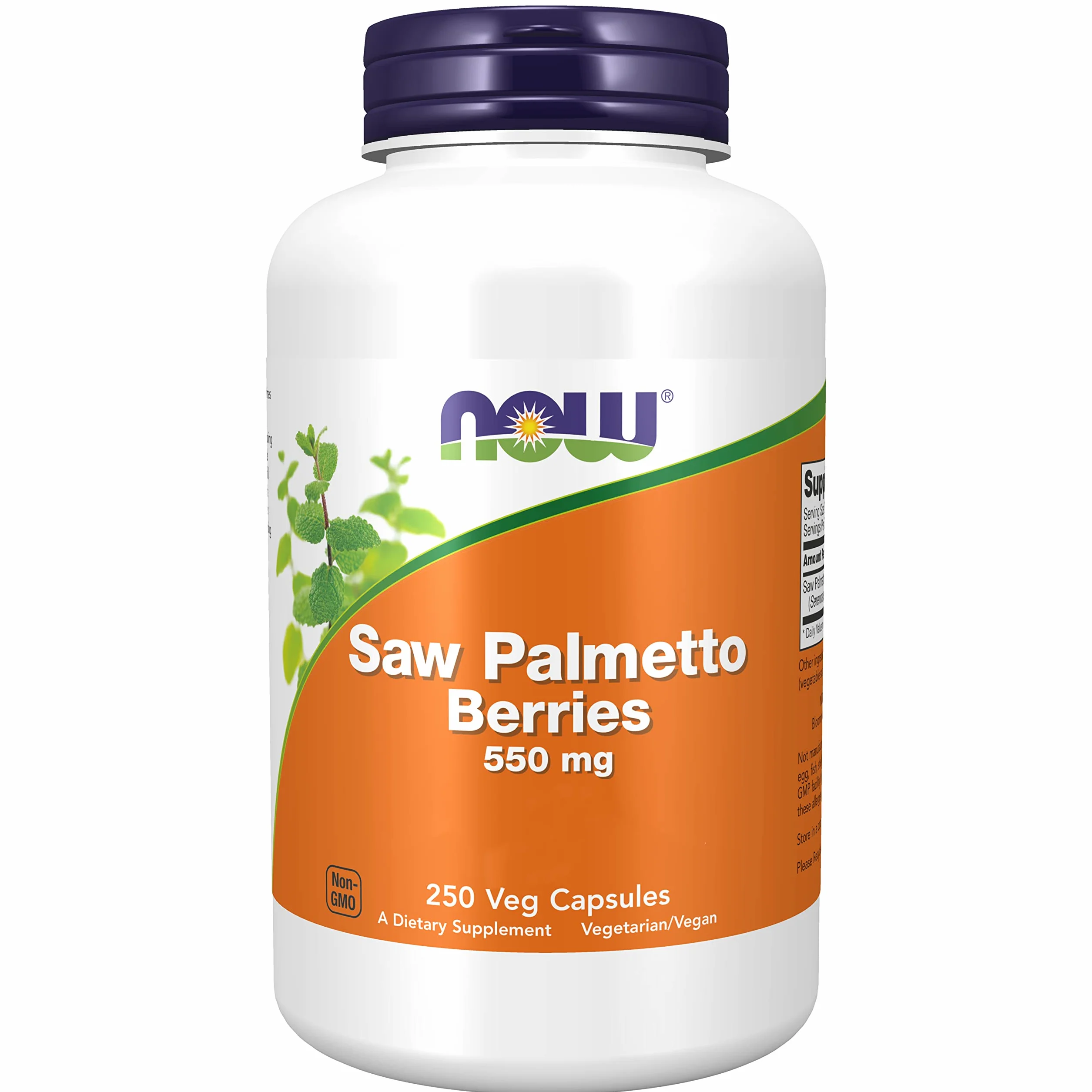 Now Foods Saw Palmetto Berries 550mg 250 Capsules Vegan