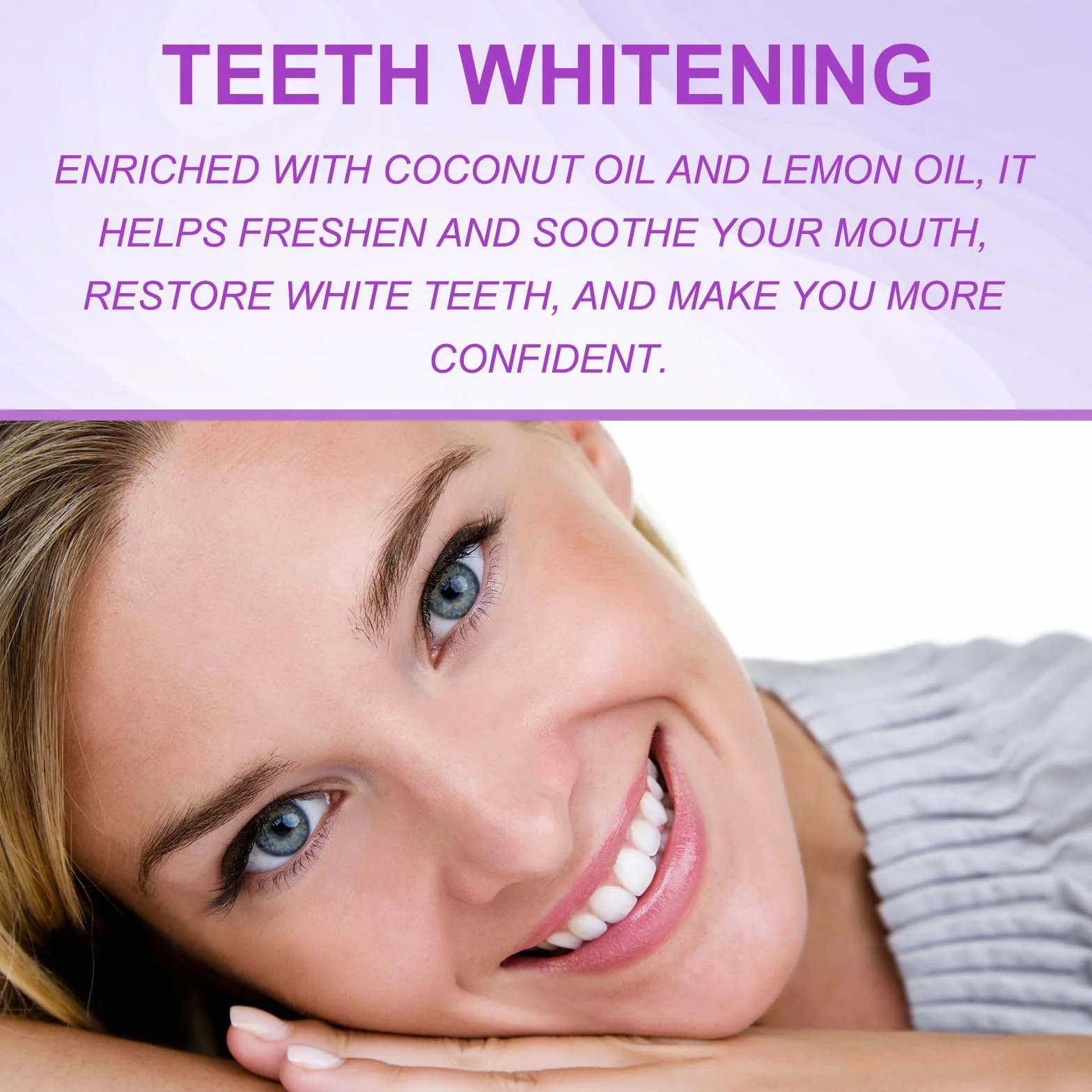 Strisce Sbiancanti per la Cura Dello Smalto, Whitening Teeth Strips, Sticker di Pulizia Viola, Rapida e Delicata la Pulizia dei Denti, Rimuove Efficacemente le Macchie dei Denti, Illumina i Denti