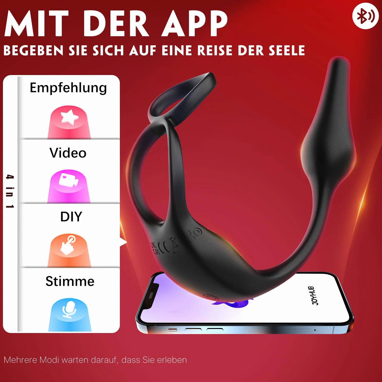 Vibratore Anale con Anello per Pene Sex Toy, Anal Plug Vibratoreper Uomo Professionale, Sex Toys Uomo Massaggiatore Prostatico Stimolatore Prostata per Lui con 7 Modalità Plug Analesex Toy