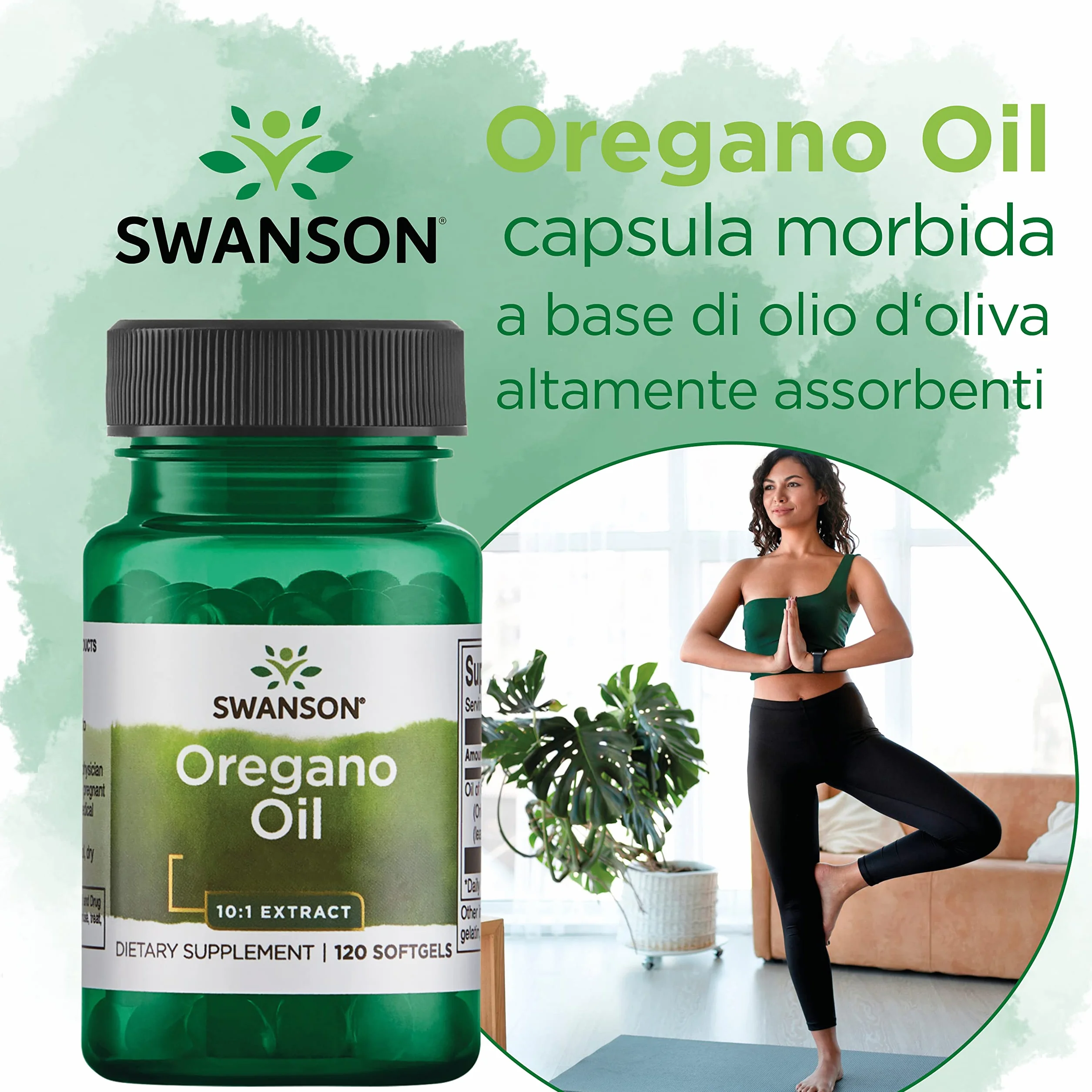 Swanson Oregano Oil 150mg 120 capsule morbide Origanum vulgare