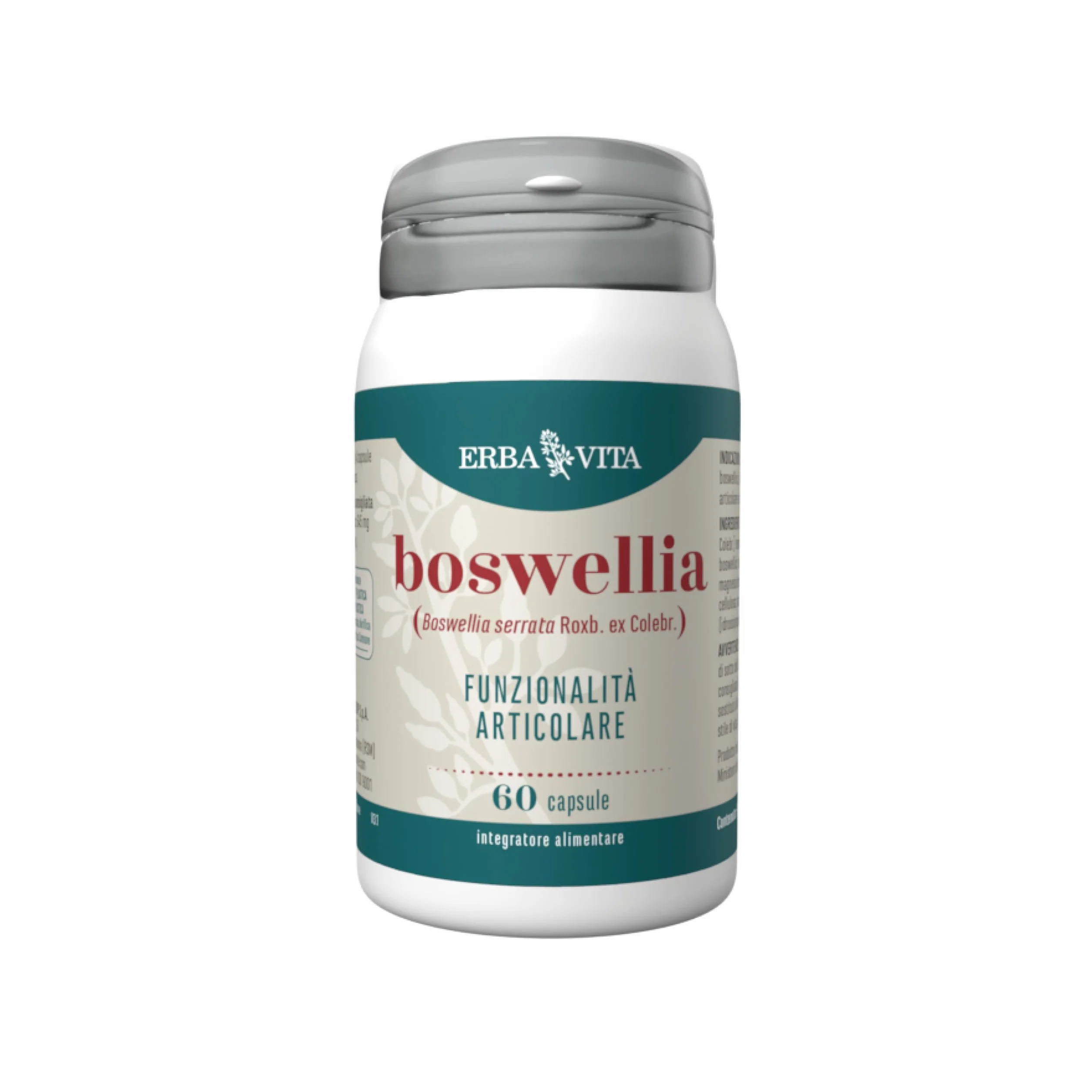 ERBA VITA Integratore Alimentare di Boswellia Serrata - 60 Capsule - Favorisce la funzionalità articolare e il benessere del sistrema digerente