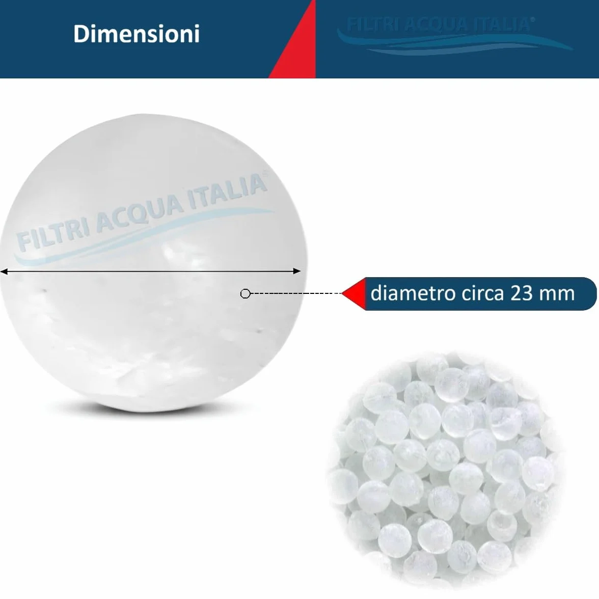 Polifosfati a Sfere 500 gr Ricarica per Filtri Anticalcare Lavatrice