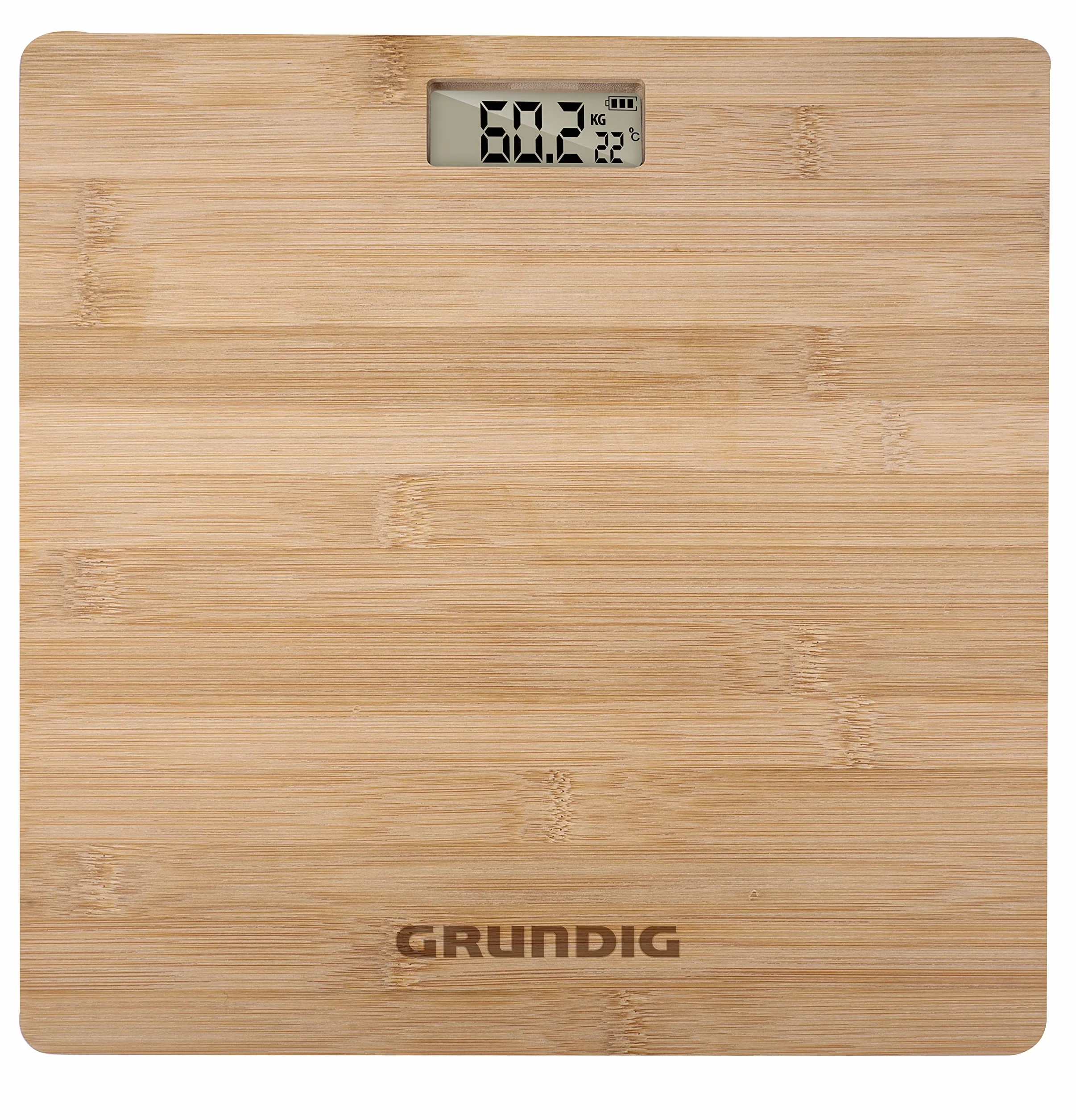 Grundig Bilancia pesapersone digitale in bambù 180 kg