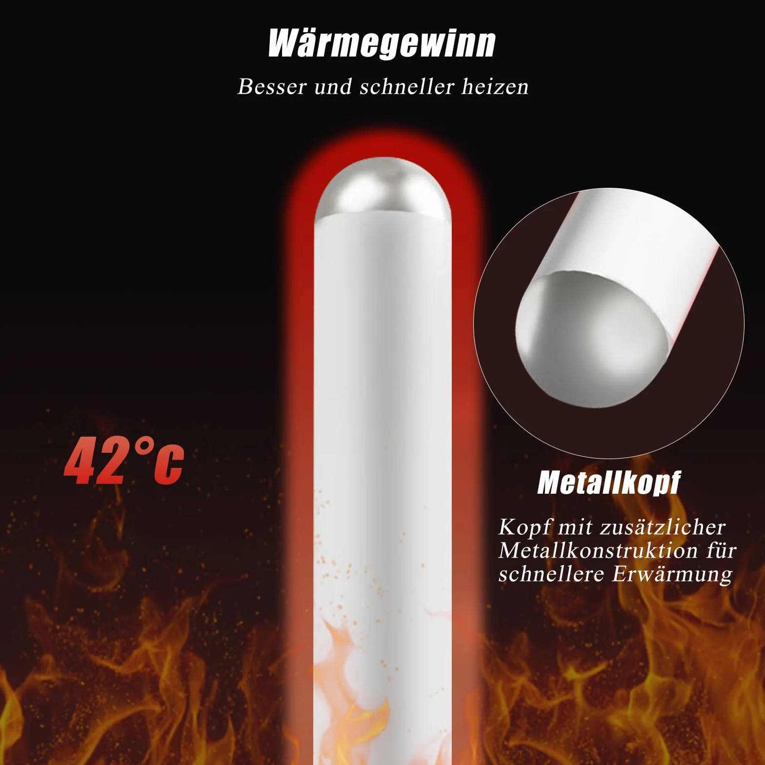 BDSMYEE Masturbator Asta Riscaldante per Uomo, Sex Toy Accessori per Masturbatori Maschili, USB a Riscaldamento Temperatura Costante da 42°C Sessuali per Uomini