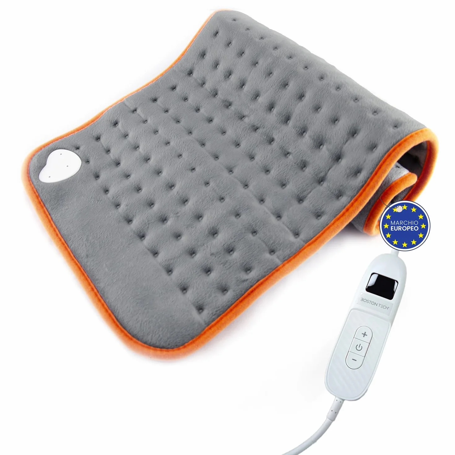 Termoforo Elettrico FlexiHeat | Microfibra Morbida 30x60cm | Riscaldamento Rapido | Sollievo dal Dolore | 3 Livelli di Temperatura + Spegnimento Automatico | Display Illuminato | Lavabile in Lavatrice