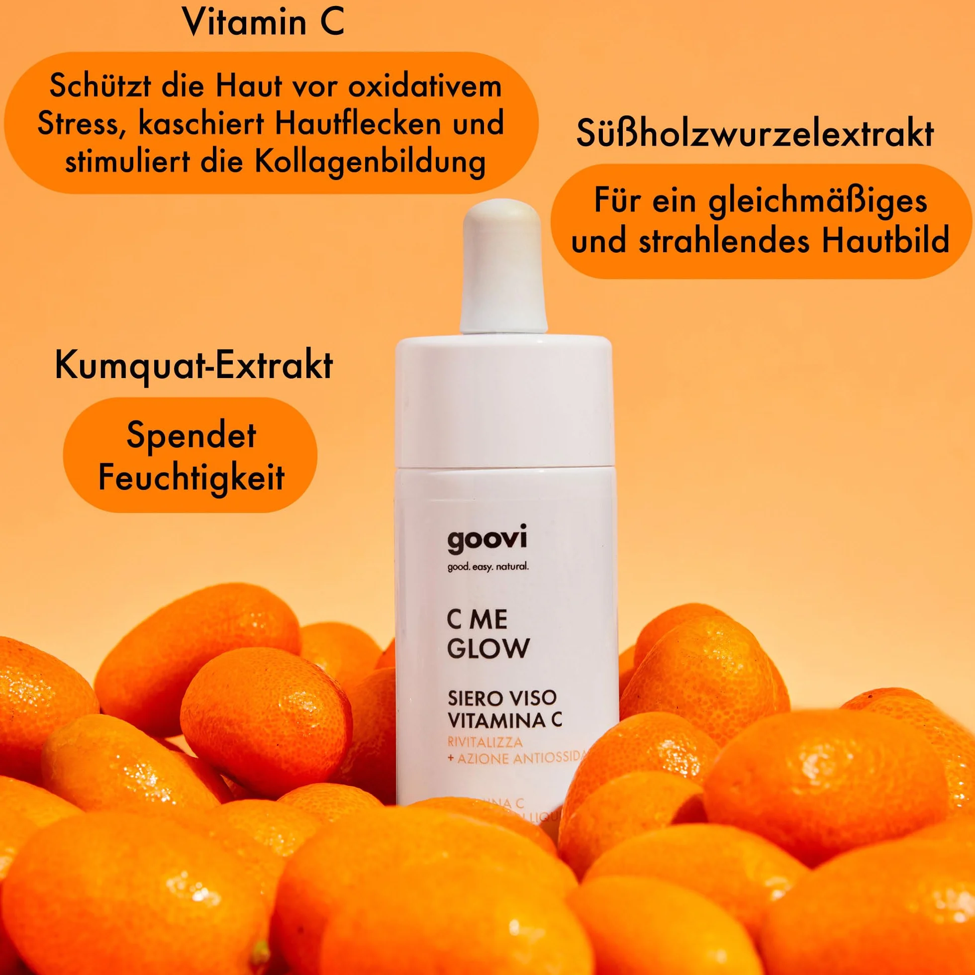GOOVI C Me Glow Vitamina C Face Serum 30 ml Siero viso antiossidante idratante
