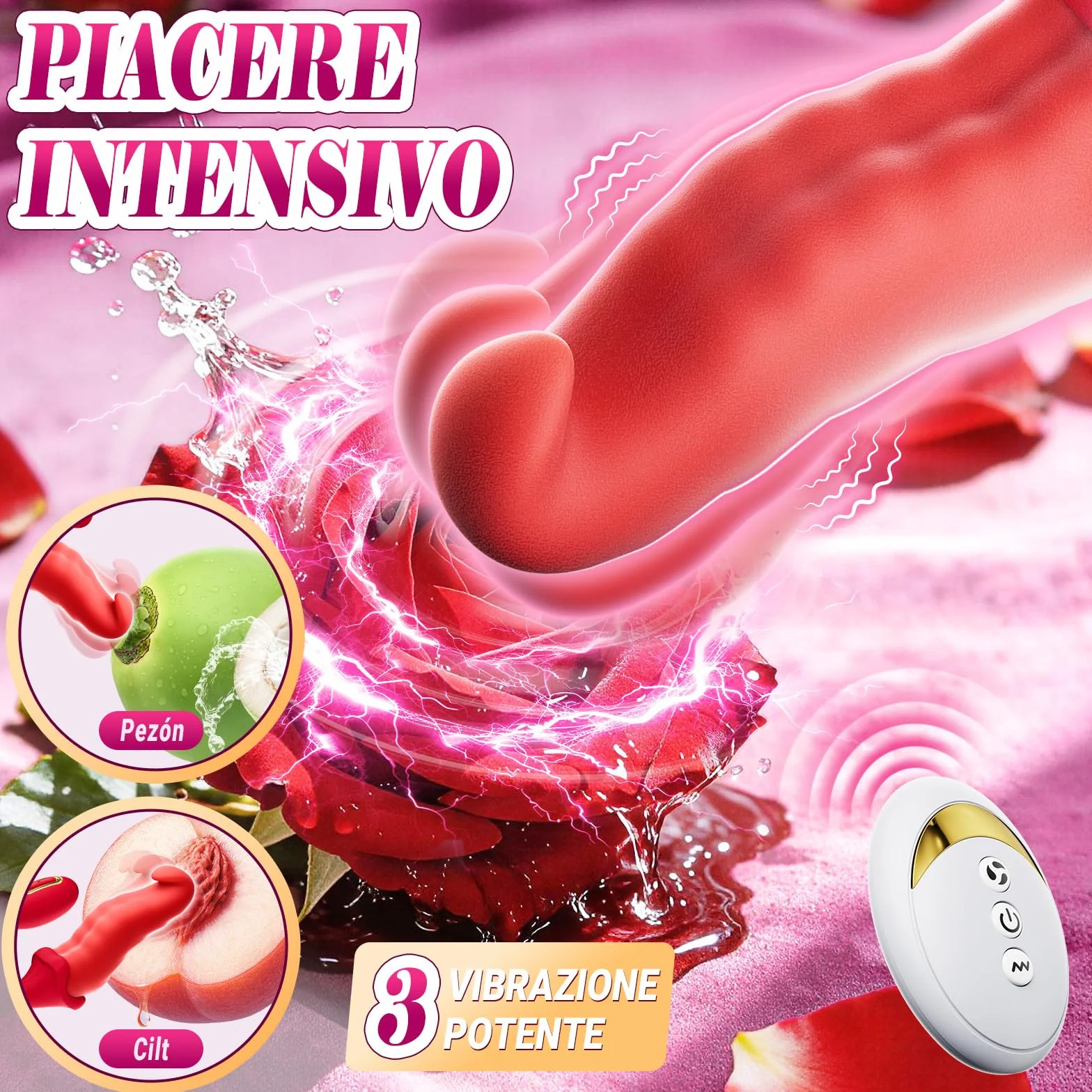 Dildo Vibratoreper Donna Professionale Sex Toys - Vibratoriper Donne Clotoride con Contorsione e Leccatura Profonda, Stimolatore Clitoride Femminile Sexy Toys Sessuali per Donna Punto G Squirting