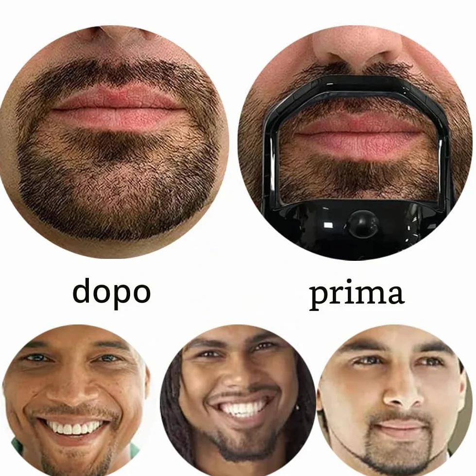 5 Pezzi modelli da barba per pizzetto Pizzetto Trimmer Modello Modello per Lo Styling Della Barba per il Taglio Simmetrico Della Barba da Uomo