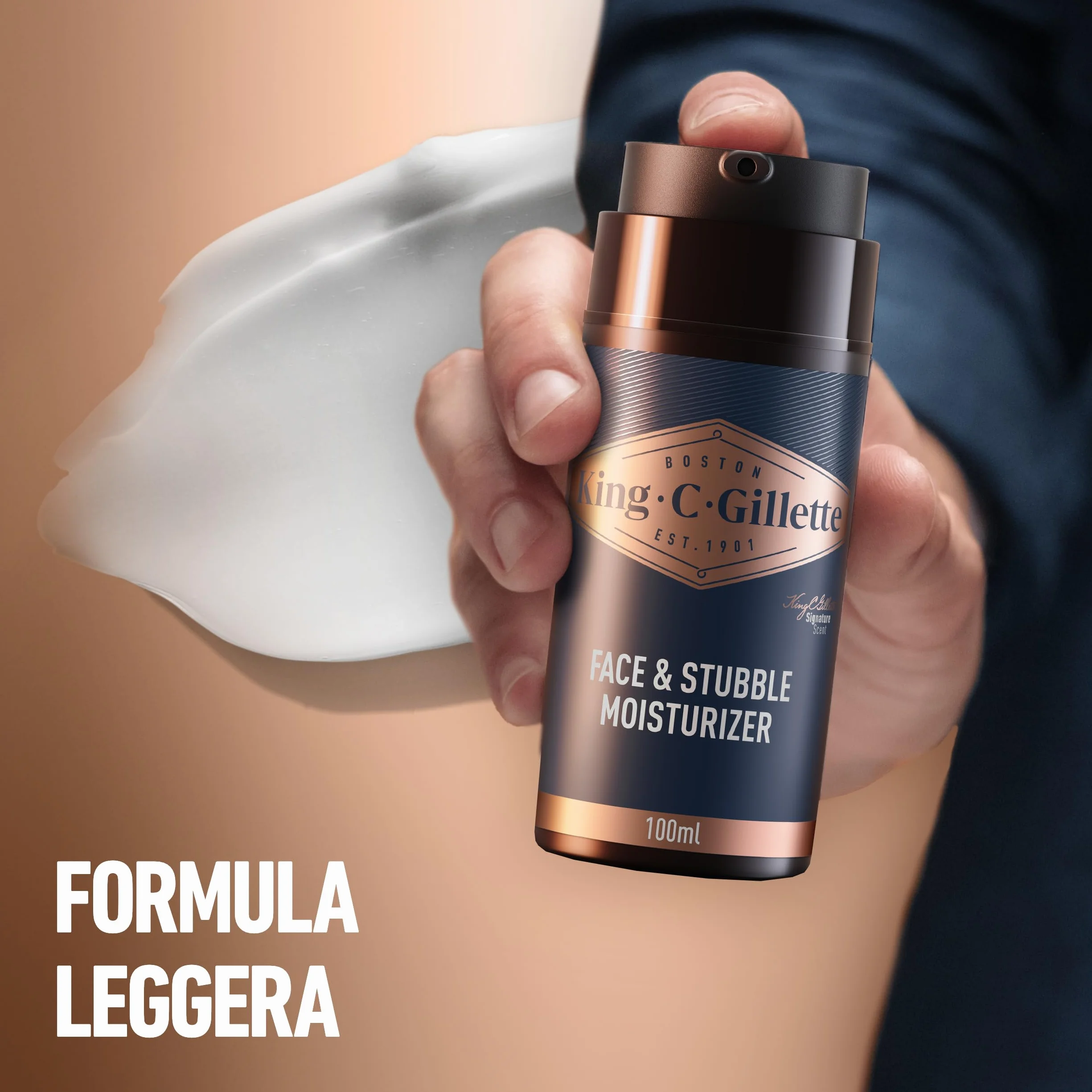 King C. Gillette Kit Rituale Barba Perfetta, con Detergente Barba e Viso 350ml+ Balsamo Barba 100ml, Idratante Barba e Viso 100ml + Olio da Barba30 Ml