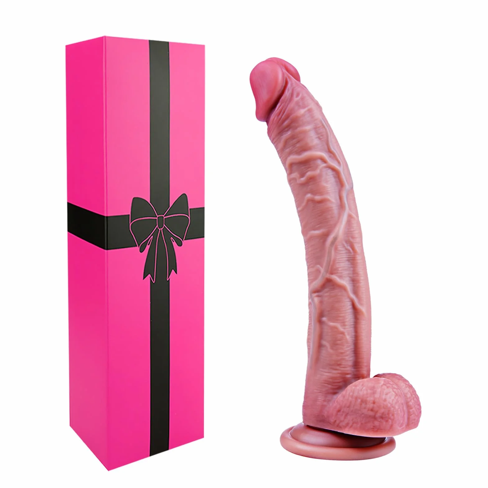 Dildo anale in silicone morbido da 21,5 cm con ventosa per principianti, piccolo dildo realistico per punto G, giocattolo per adulti con strap-on compatibile con plug vaginale/anale per uomini e donn