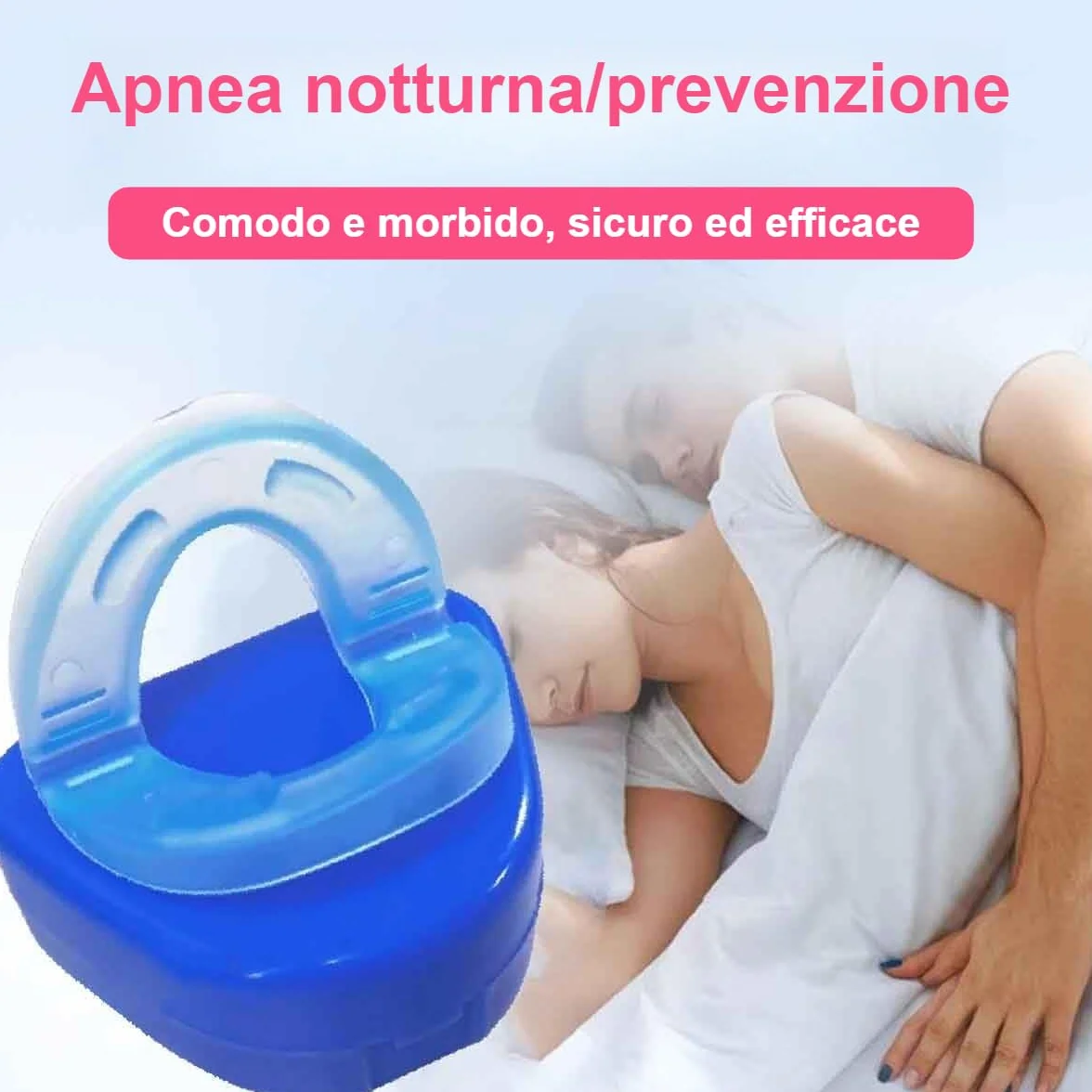 Rinovax Bite Antirussamento-Dispositivo Antirussamento Rinovax - Supporto per un Sonno Sereno,Aiuta a Ridurre il Russare,Migliorare la respirazione e il comfort,Facile Da Pulire (1PCS)