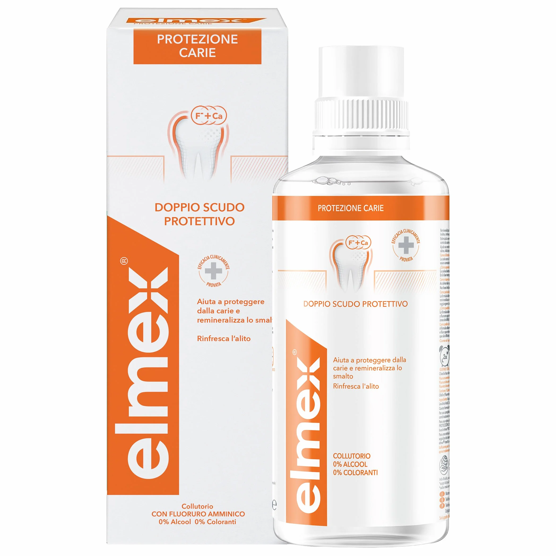elmex Collutorio Protezione Carie 400 ml Con Fluoruro Amminico 0% Alcohol